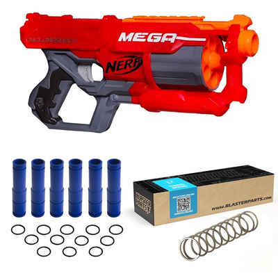 Blasterparts Kostüm NERF MEGA CyclonShok, inkl. Blasterparts Tuning-Pa, Mega Komplett-Bundle mit Blaster, Tuning-Feder und Caliber Convertenrn