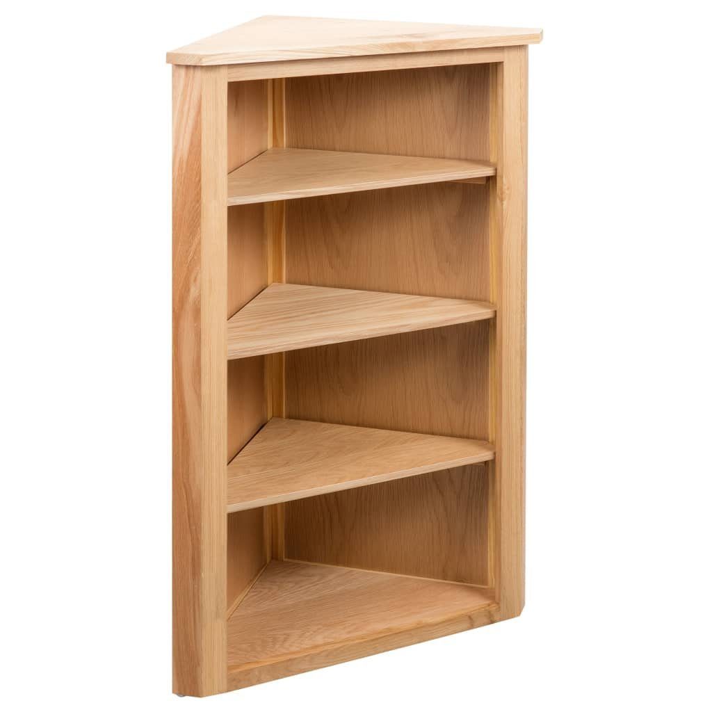 vidaXL Fächerschrank Eckregal 36 Massivholz Braun x cm Eiche 100 59 (1-St) x