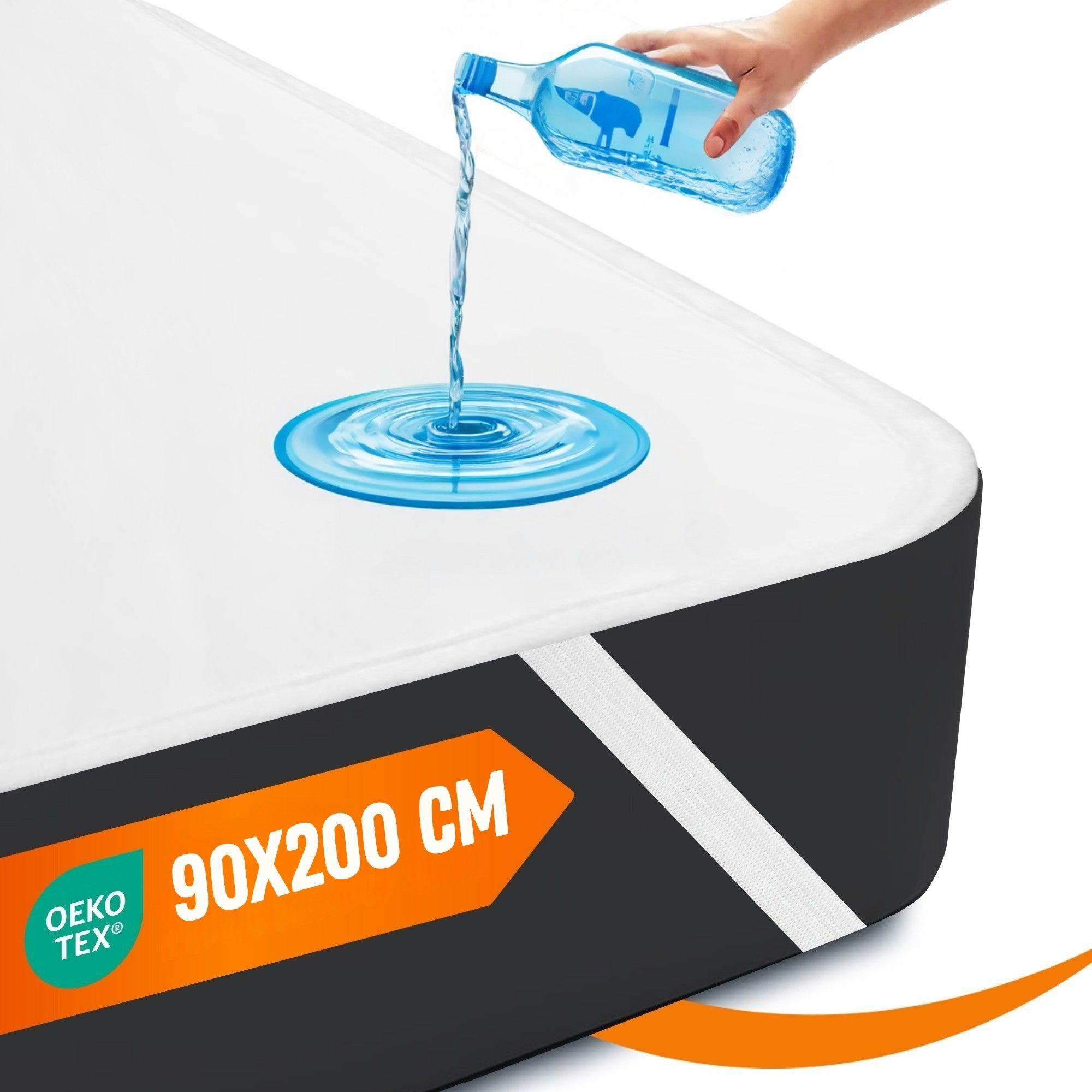 Matratzenschoner 60x120, 90x200, 120x200, 140x200, 160x200, 180x200 oder 200x200 cm Komfortec, 1 oder 2 Stück Wasserdichter, Atmungsaktive Matratzenauflage