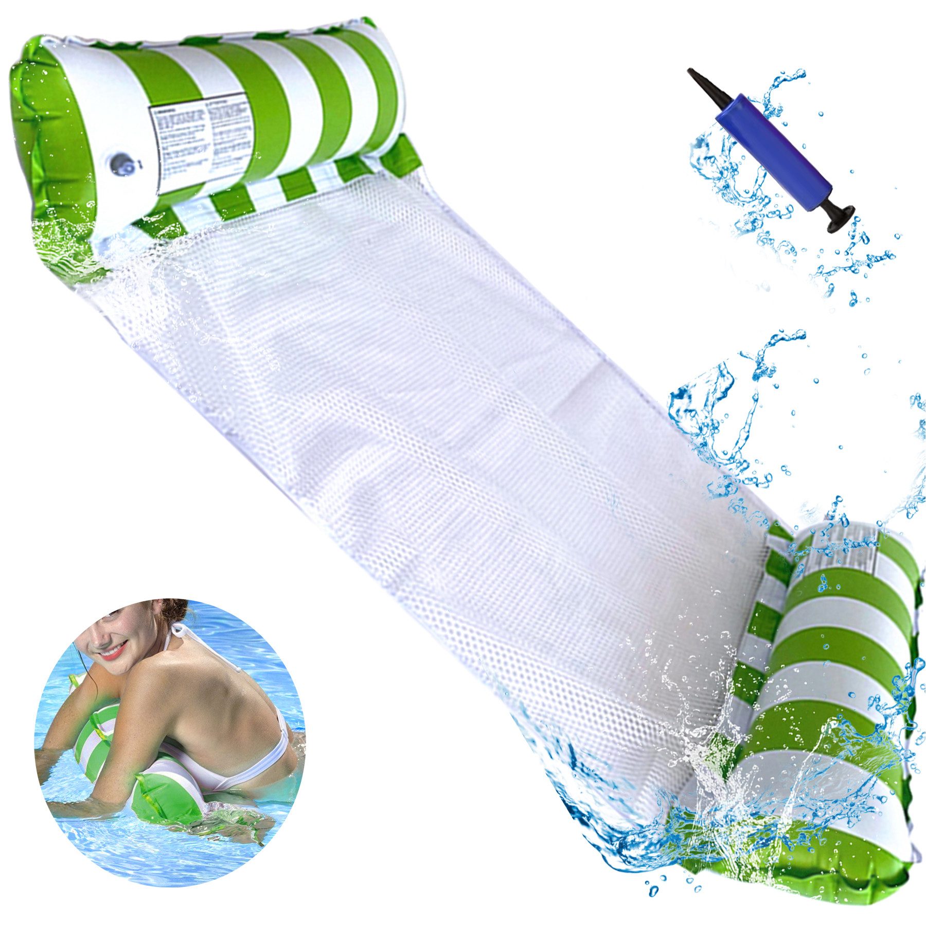 Mutig Luftmatratze Luftmatratze Pool Wasser Hängematte,Aufblasbare günstig online kaufen