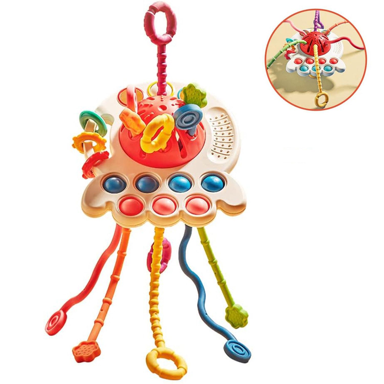 RWEUOQ Lernspielzeug Baby Beißring-Rassel Babyrassel Montessori günstig online kaufen