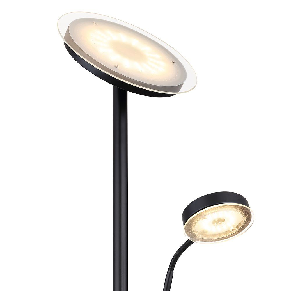 Stehlampe, etc-shop Stehlampe LED-Leuchtmittel Deckenfluter fest Wohnzimmer verbaut, Flexo Standleuchte LED LED Warmweiß,