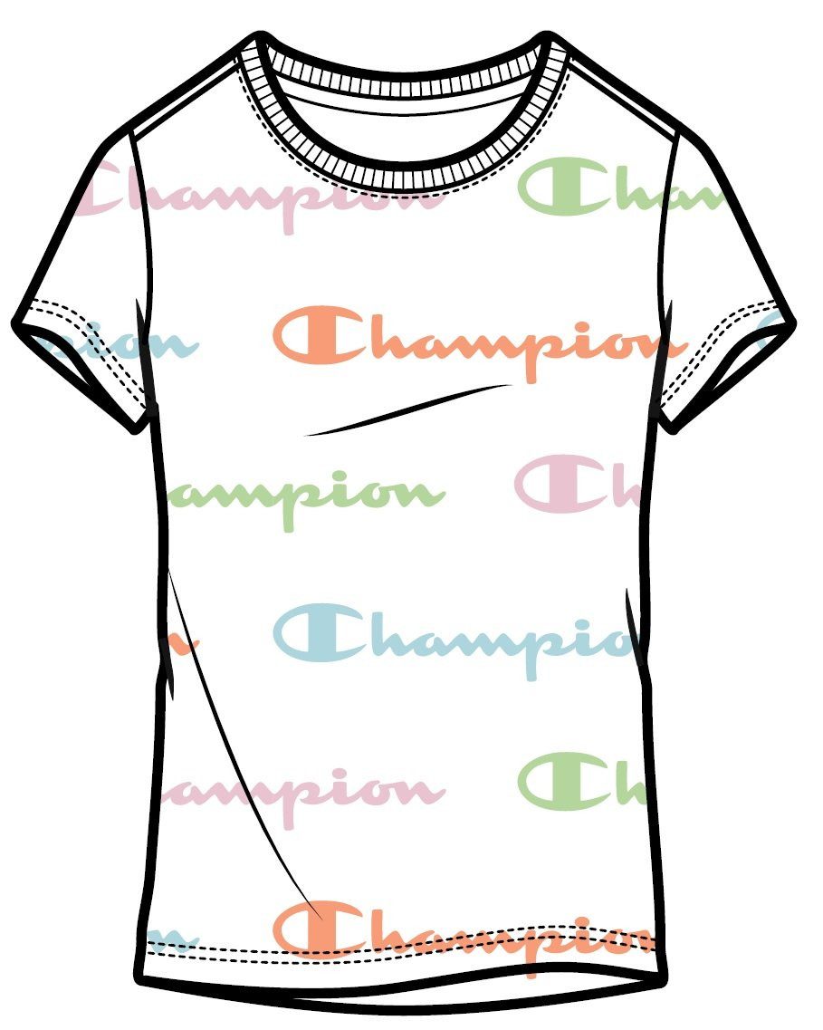 Champion T-Shirt (Baumwolle) Graphic Print weiss günstig online kaufen