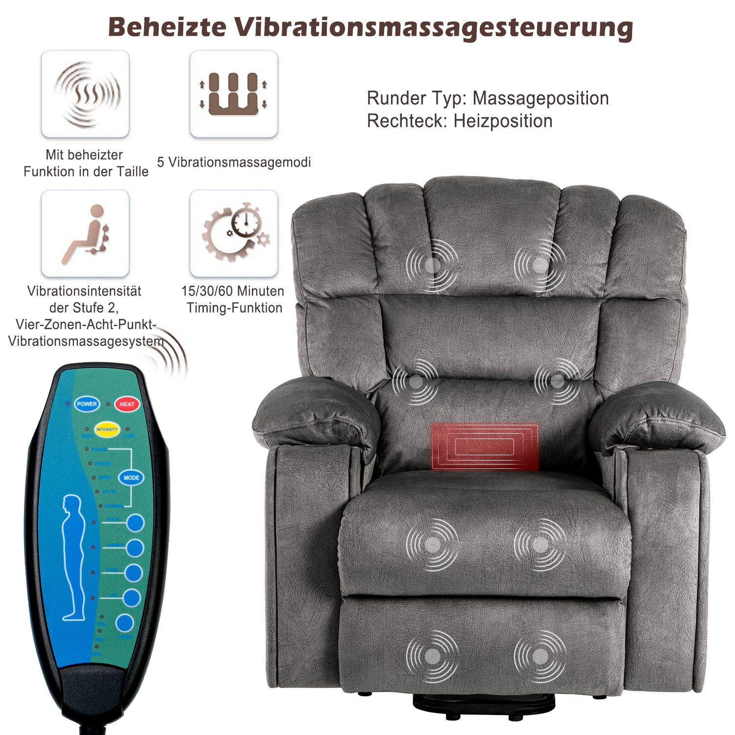 Merax TV-Sessel mit Vibration und Wärme, günstig online kaufen