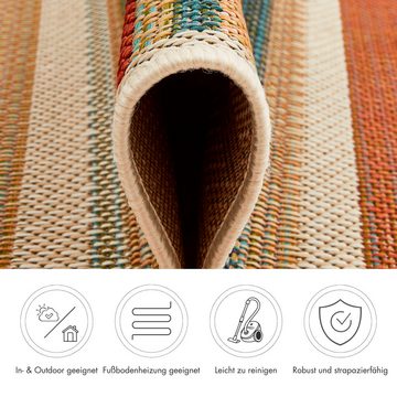 Teppich Sedona Streifen, Andiamo, rechteckig, Höhe: 6 mm, Flachgewebe, gestreift, In- und Outdoor geeignet