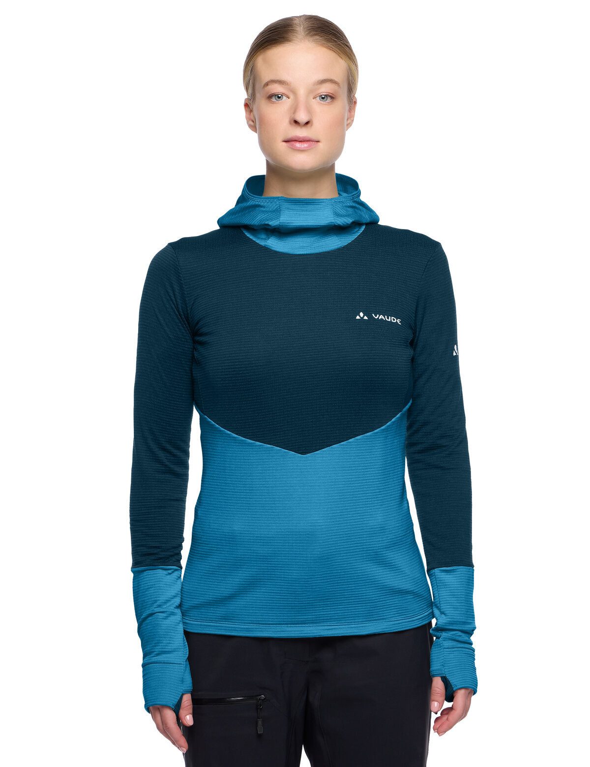 VAUDE Rundhalspullover Women's Monviso Hoody (1-tlg) Damen Fleece Hoodie für Ski- oder winterliche Bergtouren