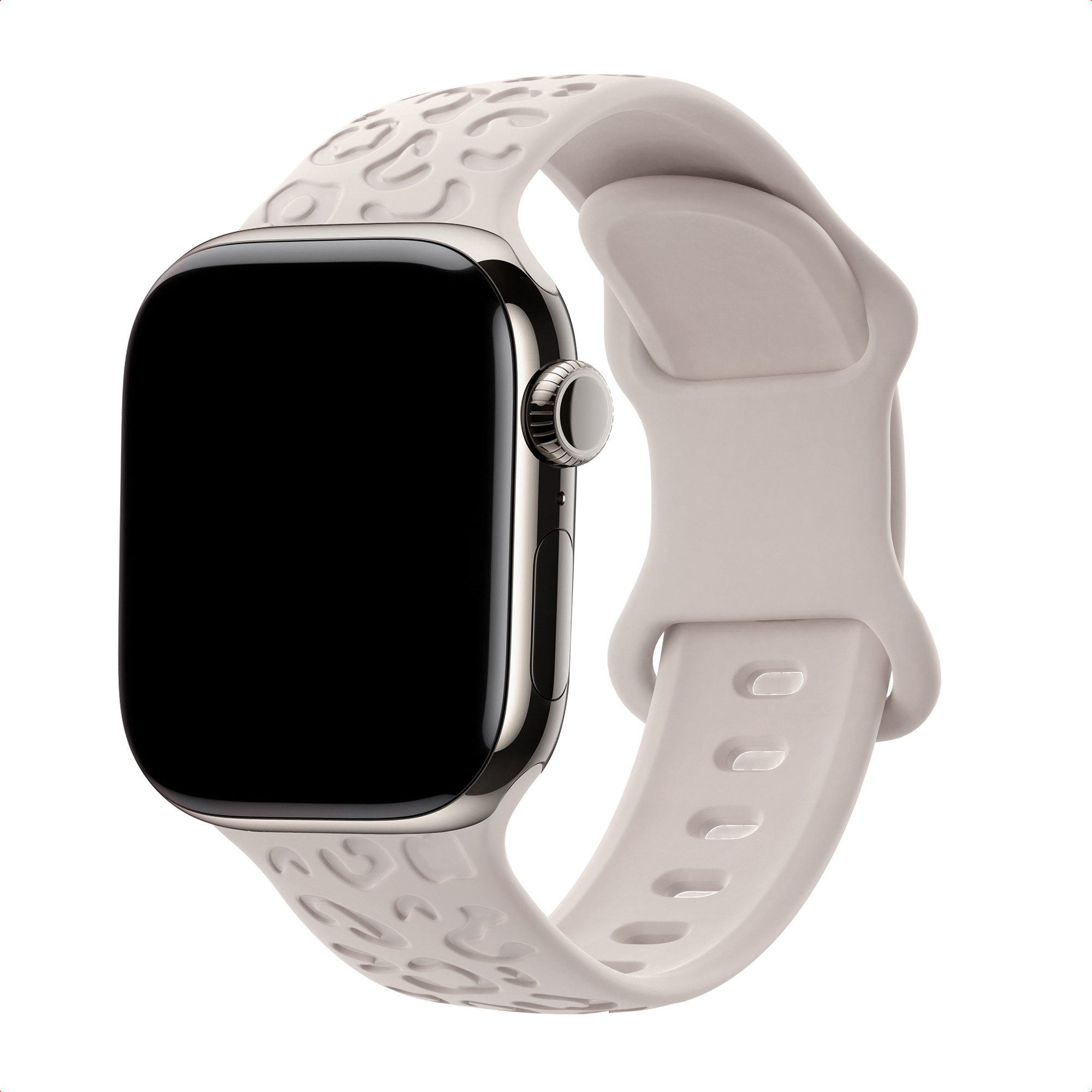 imoshion Smartwatch-Armband imoshion Silikonarmband Leopardenmuster für Apple Watch, 38/40/41/42