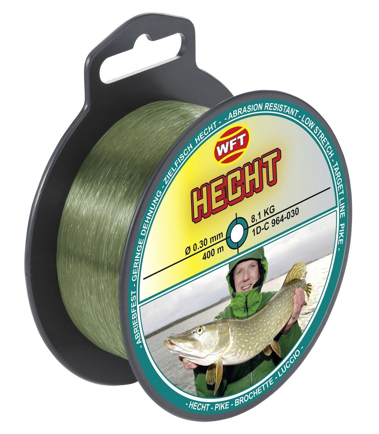 Angelschnur WFT Zielfisch Hecht 400m 0,30mm 8,1kg grün - Angelschnur