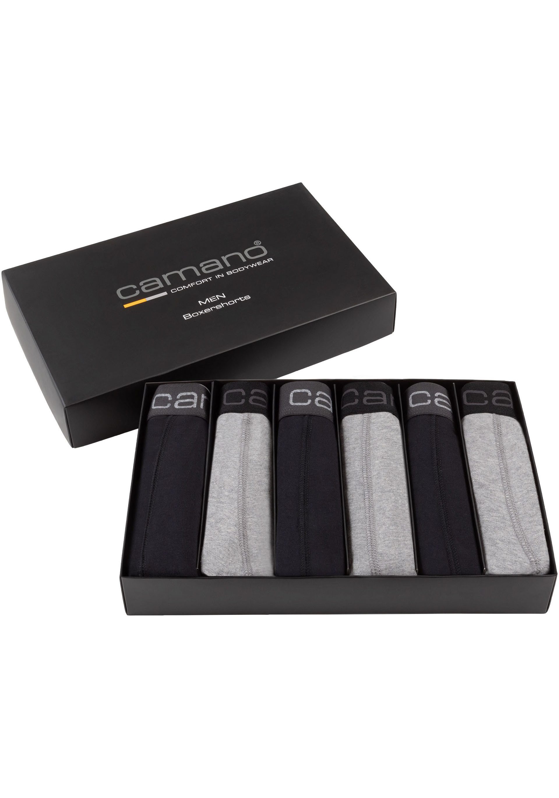 Camano Boxershorts comfort (6er Pack) mit Stretch-Logobund günstig online kaufen