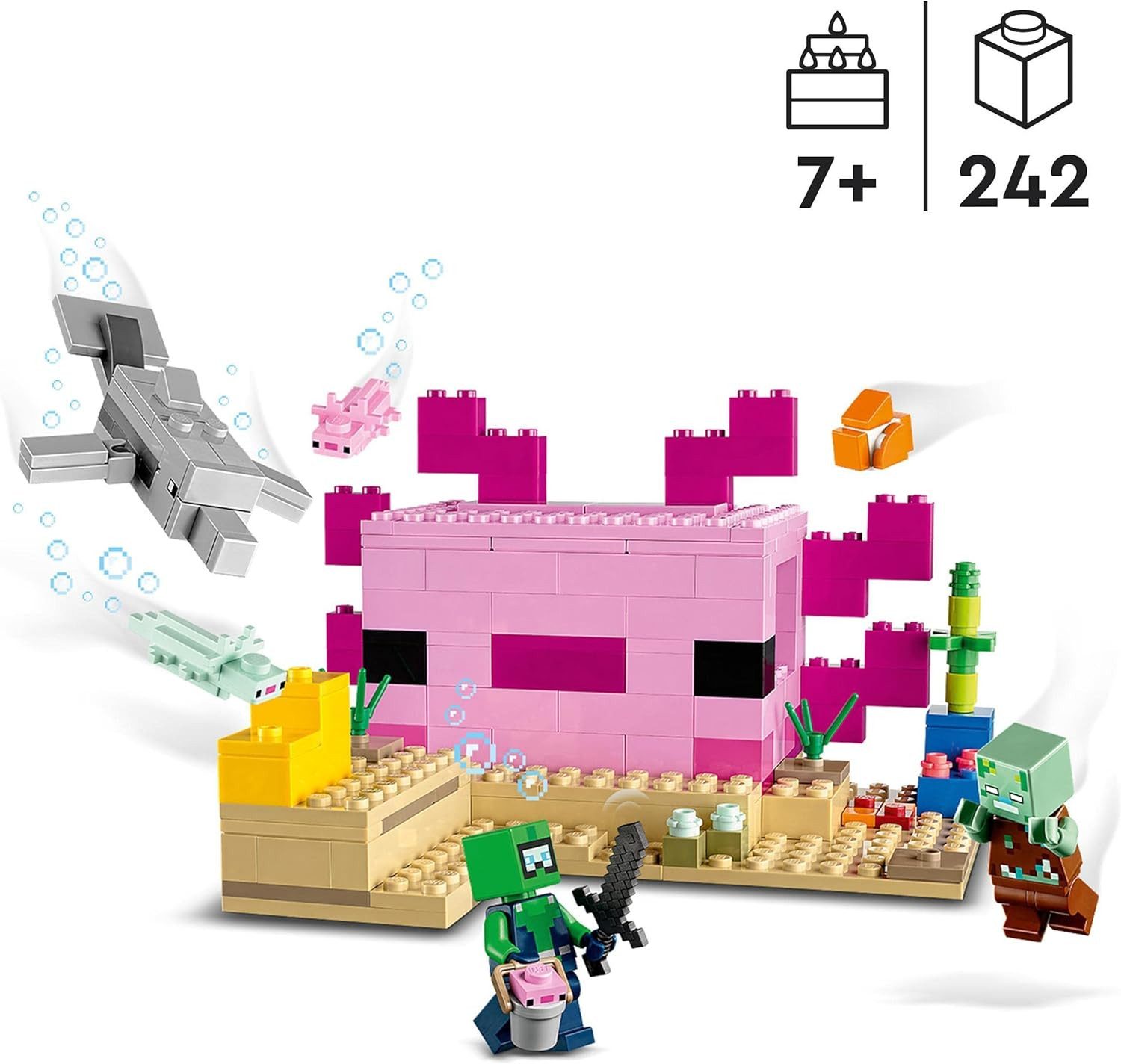 LEGO® Minecraft - Das Axolotl-Haus baubare günstig online kaufen