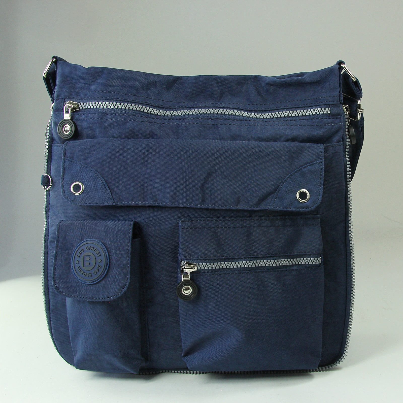 BAG STREET Umhängetasche Bag Street Nylon navy Cross-Body (Umhängetasche), Damen, Jugend Umhängetasche Nylon, blau ca. 31cm x ca. 33cm