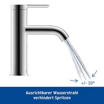 Duravit Waschtischarmatur C.1 Waschtischmischer, Größe M mit AquaControl und AirPlus, Ausladung 11,3 cm, Chrom