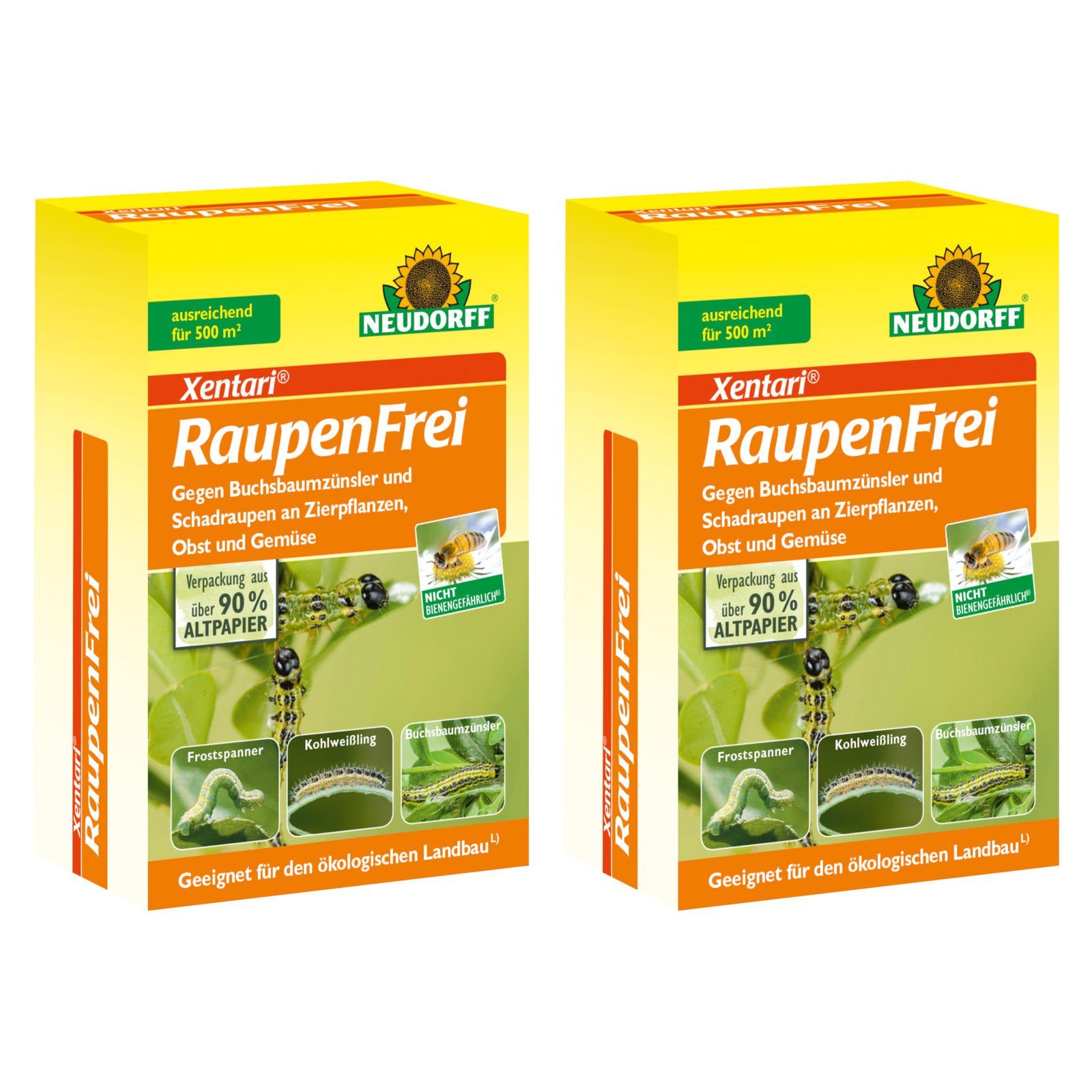 Neudorff Insektenvernichtungsmittel Raupenfrei XenTari - 2x 25 g | Insektizide