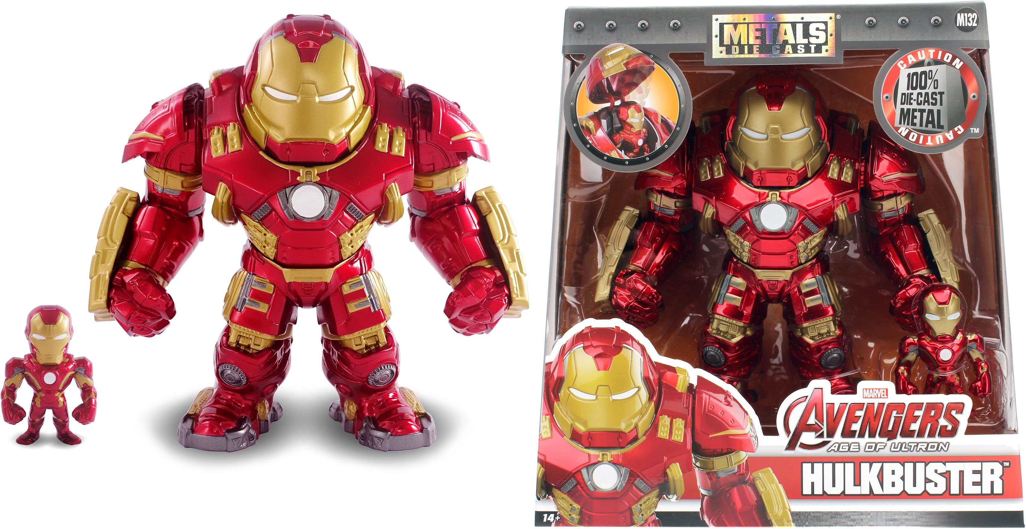 JADA Actionfigur Marvel Hulkbuster + Ironman Figur, aus Metall