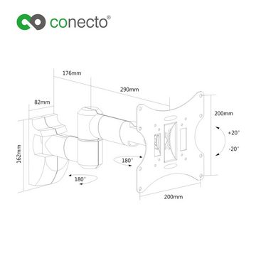 conecto TV Wandhalter für LCD LED Fernseher & Monitor TV-Wandhalterung, (bis 42 Zoll, schwenkbar, neigbar, ausziehbar)