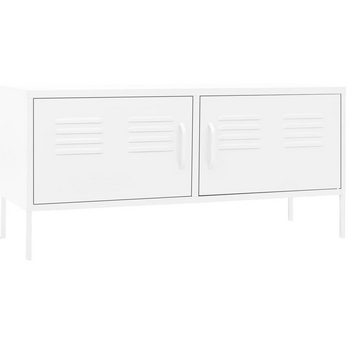 furnicato TV-Schrank Weiß 105x35x50 cm Stahl