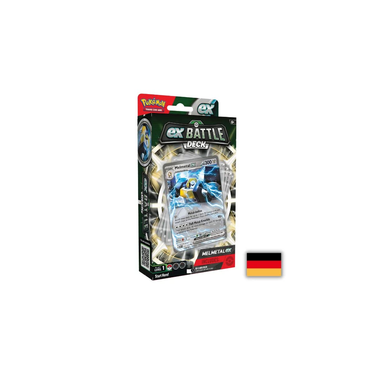 The Pokémon Company International Spiel Pokemon EX-Kampfdeck - Melmetal ex Deck - Deutsches Sammelkartenspiel