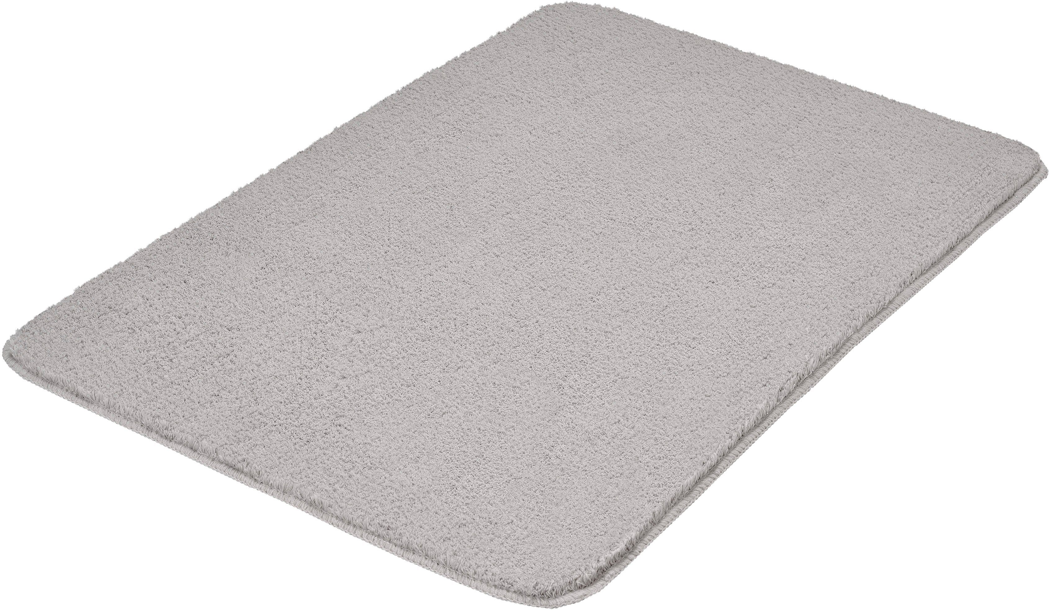 Kleine Wolke Badematte Marco, Badvorleger, Badezimmer Teppich, Höhe 20 mm, rutschhemmend beschichtet, fußbodenheizungsgeeignet, Polyester, rechteckig, Badteppich, Uni Farben