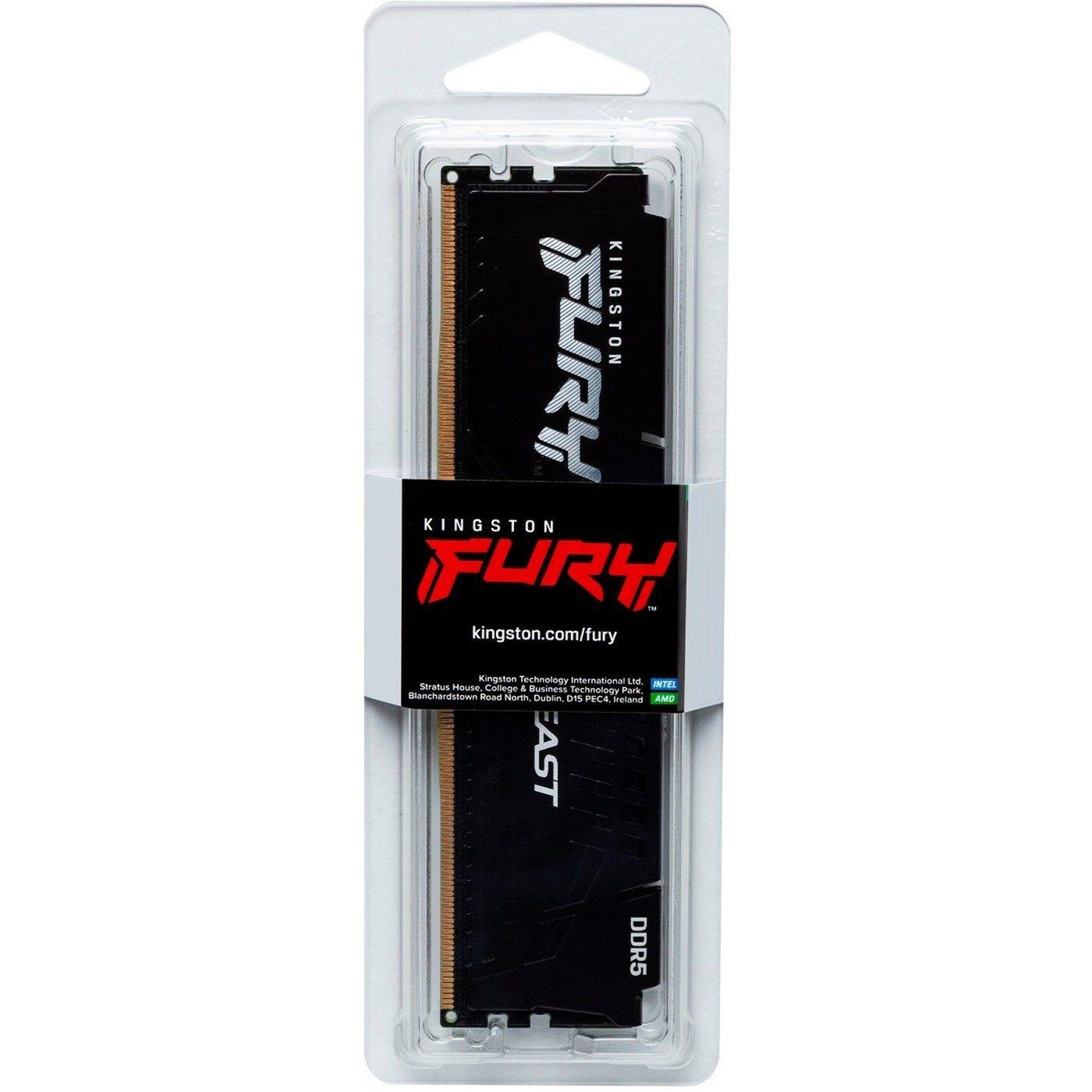 Kingston FURY Beast 32GB DDR5-6400 Single Channel (1x32GB) CL32 PC-Arbeitsspeicher (EXPO, XMP 3.0, CL32 Low Latency, ODECC, Heatspreader)