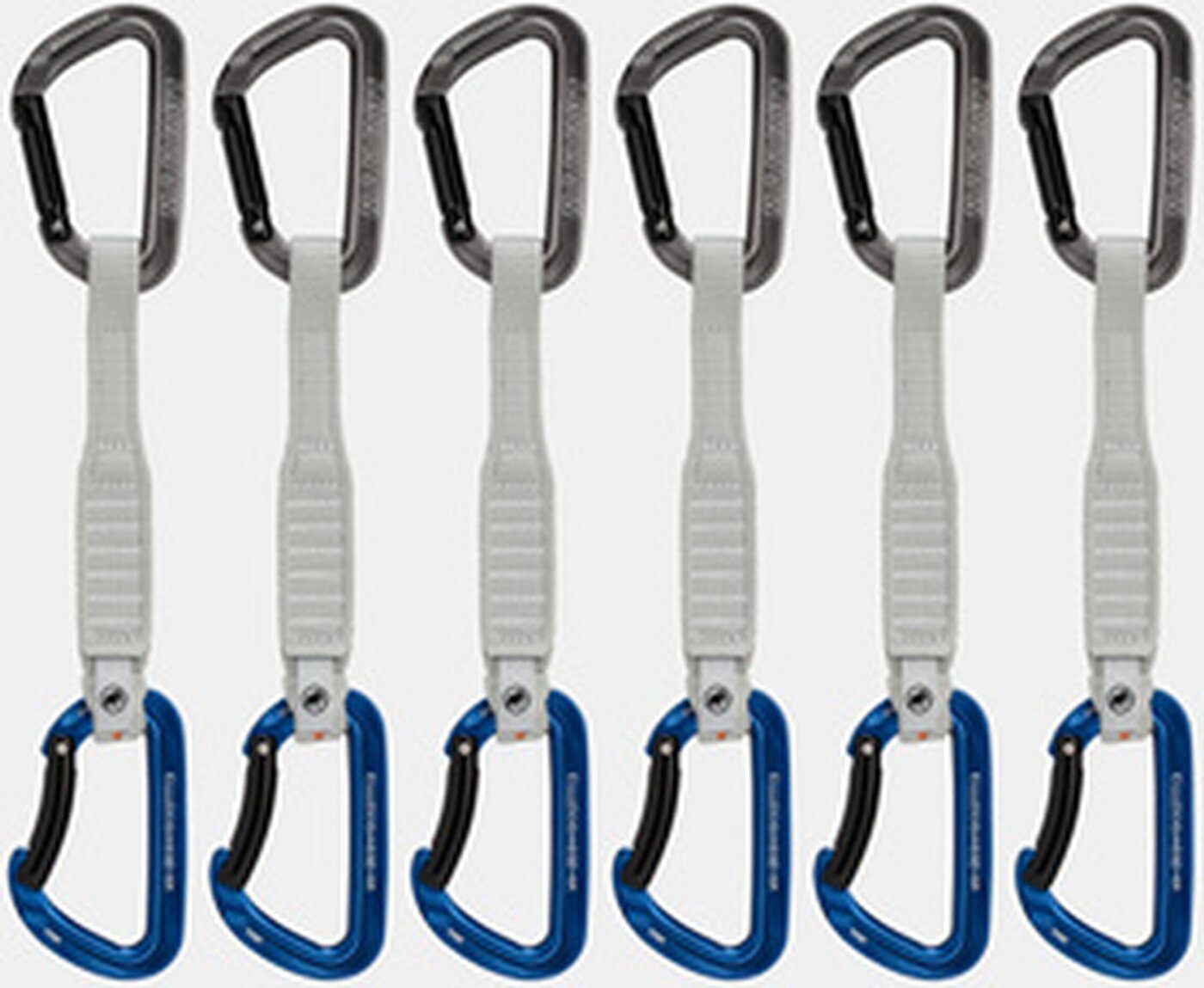 Mammut Karabiner Workhorse Keylock 17 cm 6-Pack STRAIGHT GATE/BENT KEY LOCK, GREY-BLUE