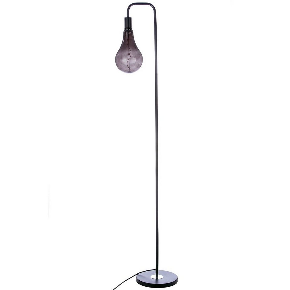 GILDE Tischleuchte GILDE Stehlampe Bulb - schwarz - H. 170cm x B. 26cm