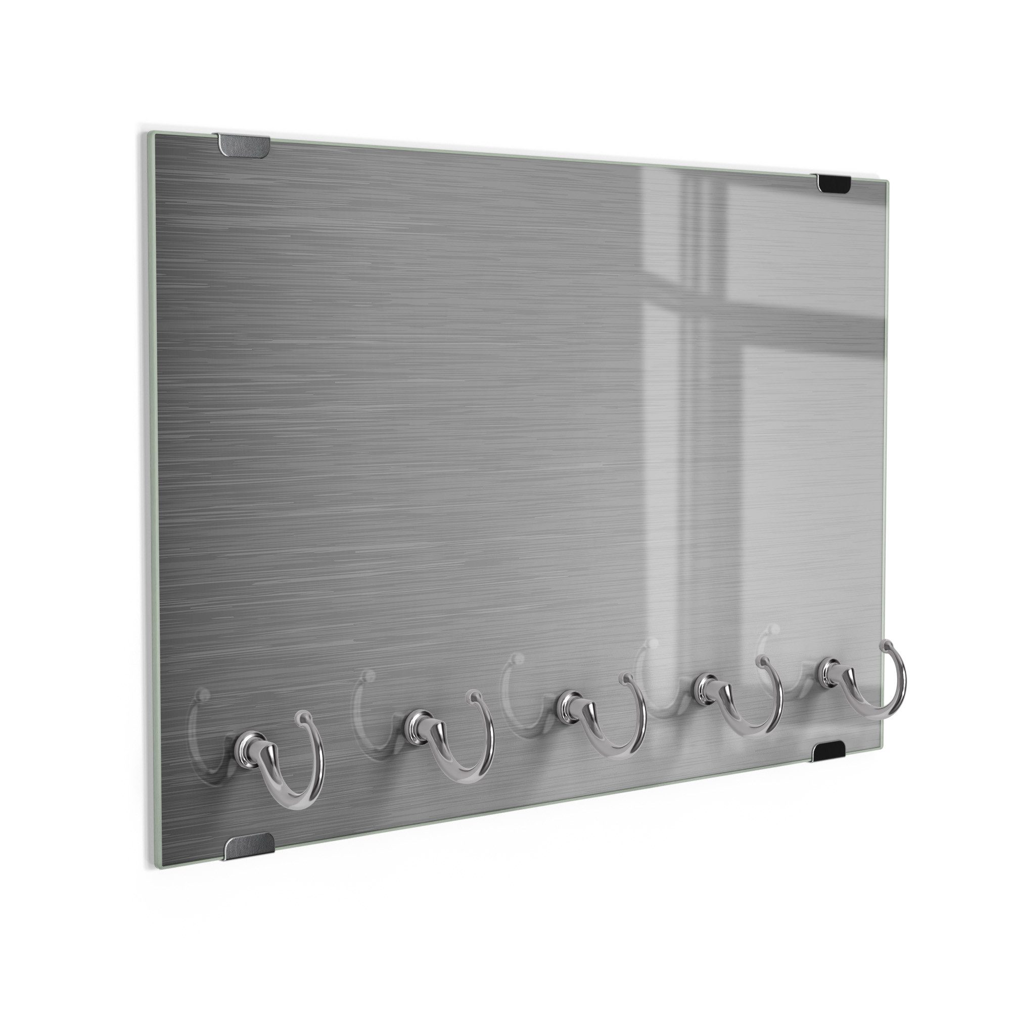 DEQORI Schlüsselbrett 'Polierte Oberfläche', (1 St), Schlüsselhalter Schlüssel Haken Schlüsselboard modern Schlüsselleiste
