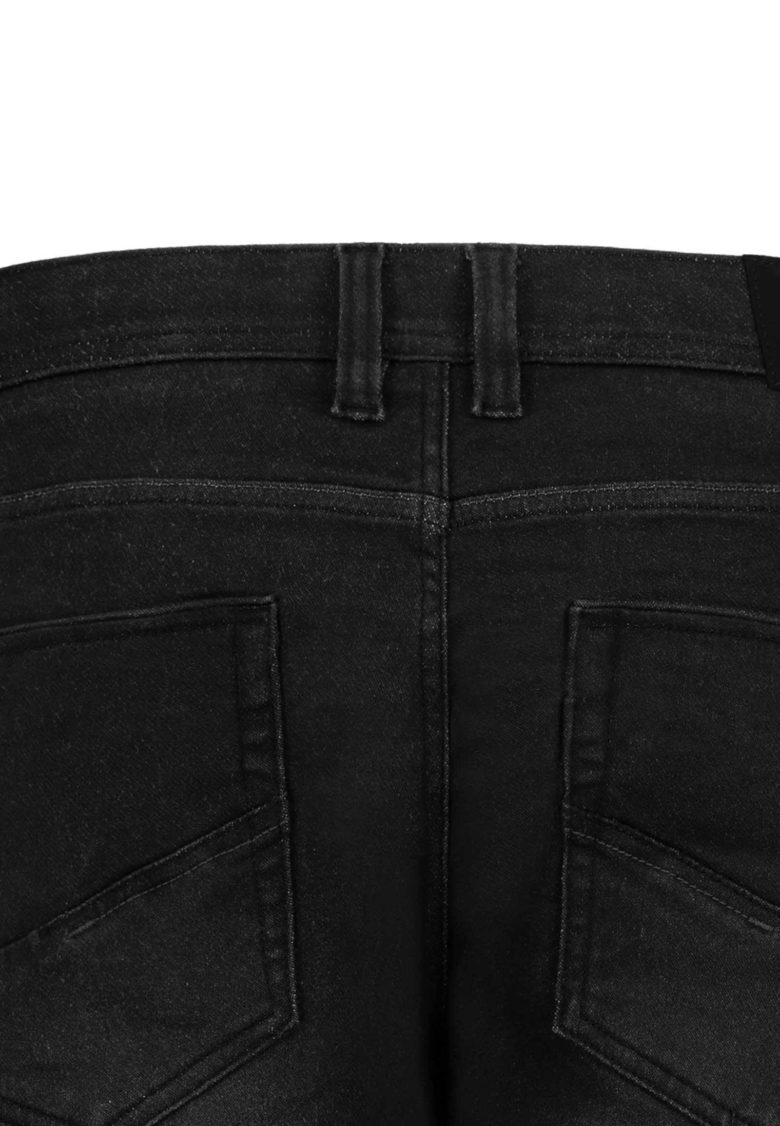 SUBLEVEL Jeansshorts Sommerliche Denim Bermuda mit Umschlag für Herren Baumwolle Regular Fit unifarben atmungsaktiv Reißverschluss