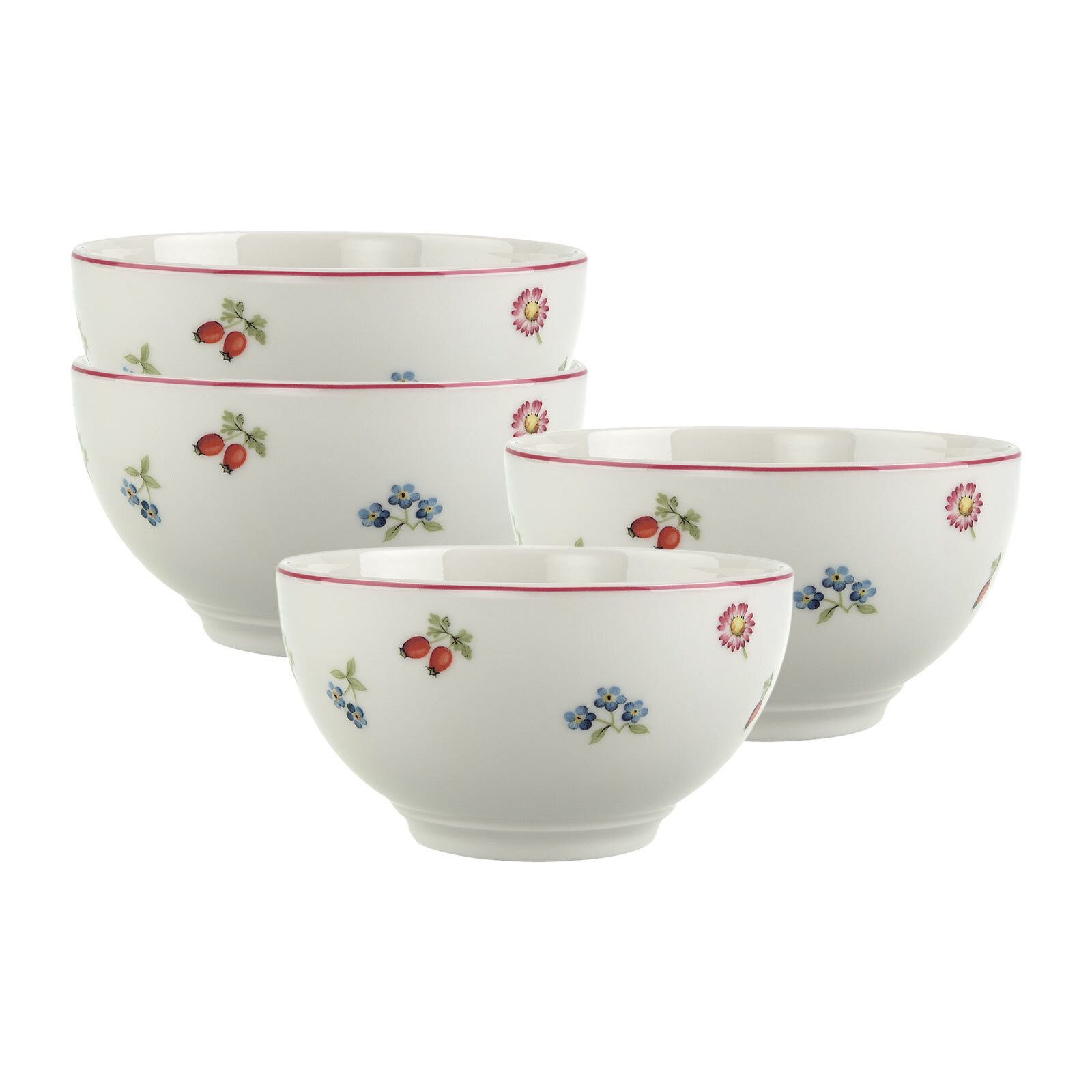 Villeroy & Boch Schale Petite Fleur Bols ø 14 cm 4er Set, Porzellan, (4x Schale, 4-tlg)