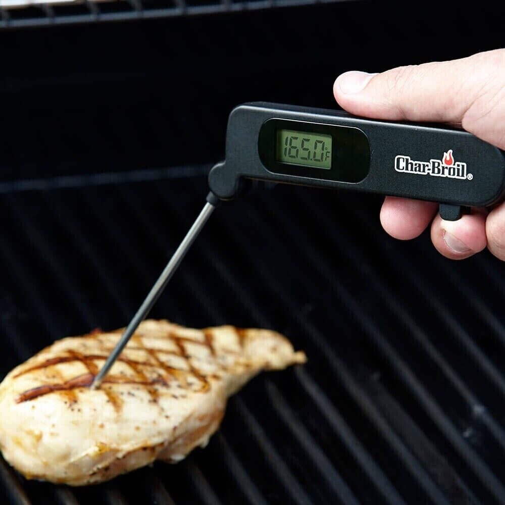 Char-Broil Grillthermometer Digitales Fleischthermometer Bratenthermometer Inkl. Batterie, Thermometer, schwarz