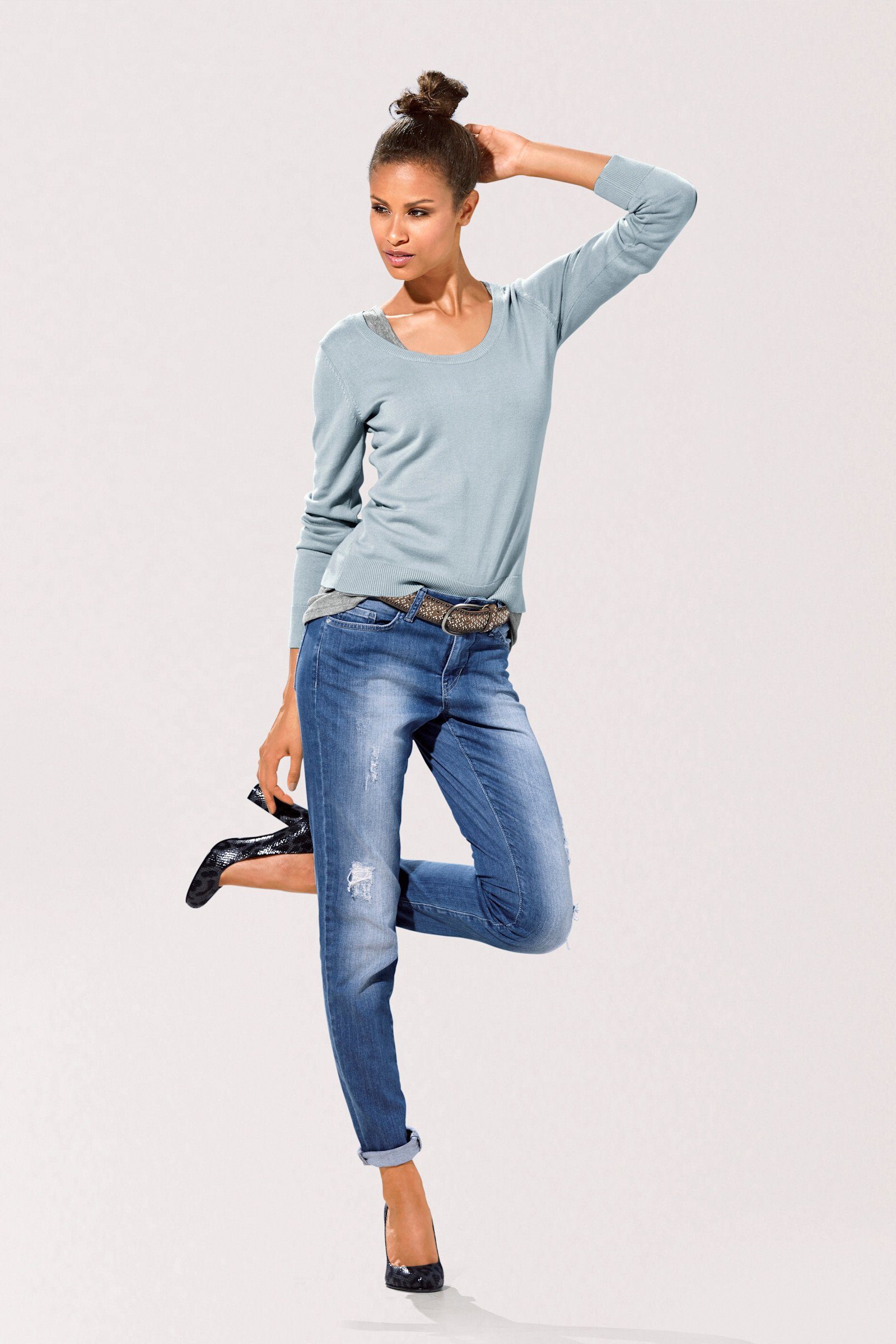 heine Strickpullover Rundhalspullover .