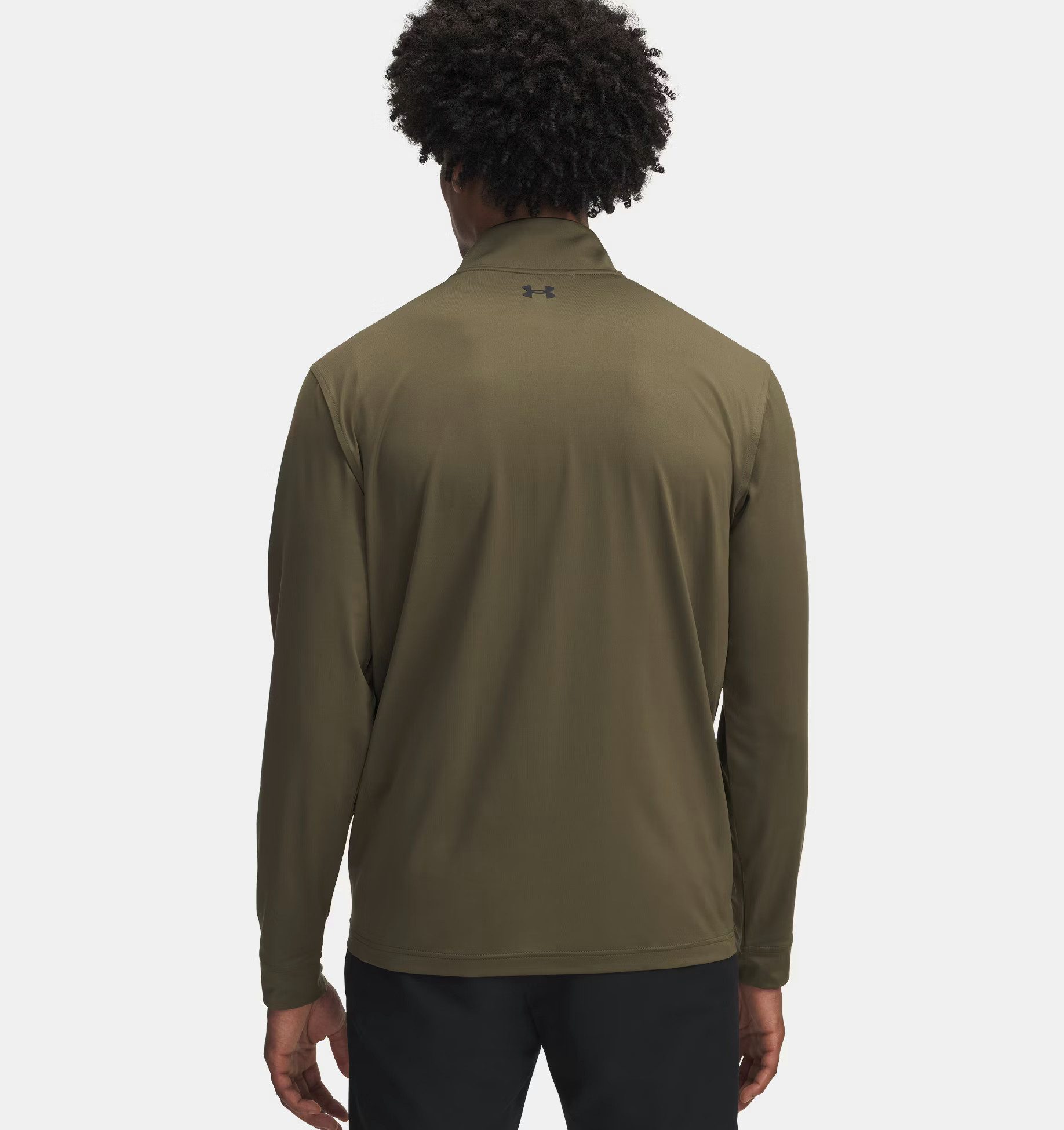Longsweatshirt Under Armour Layer Drive Fullzip Oliv Herren