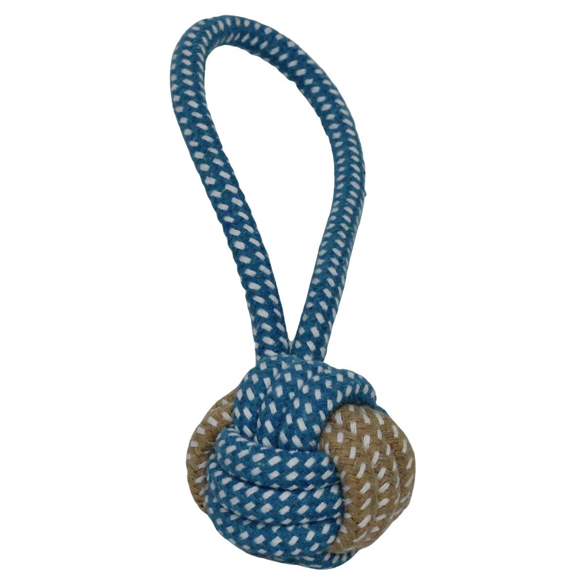 Zerrspielzeug Baumwollball mit Schlaufe