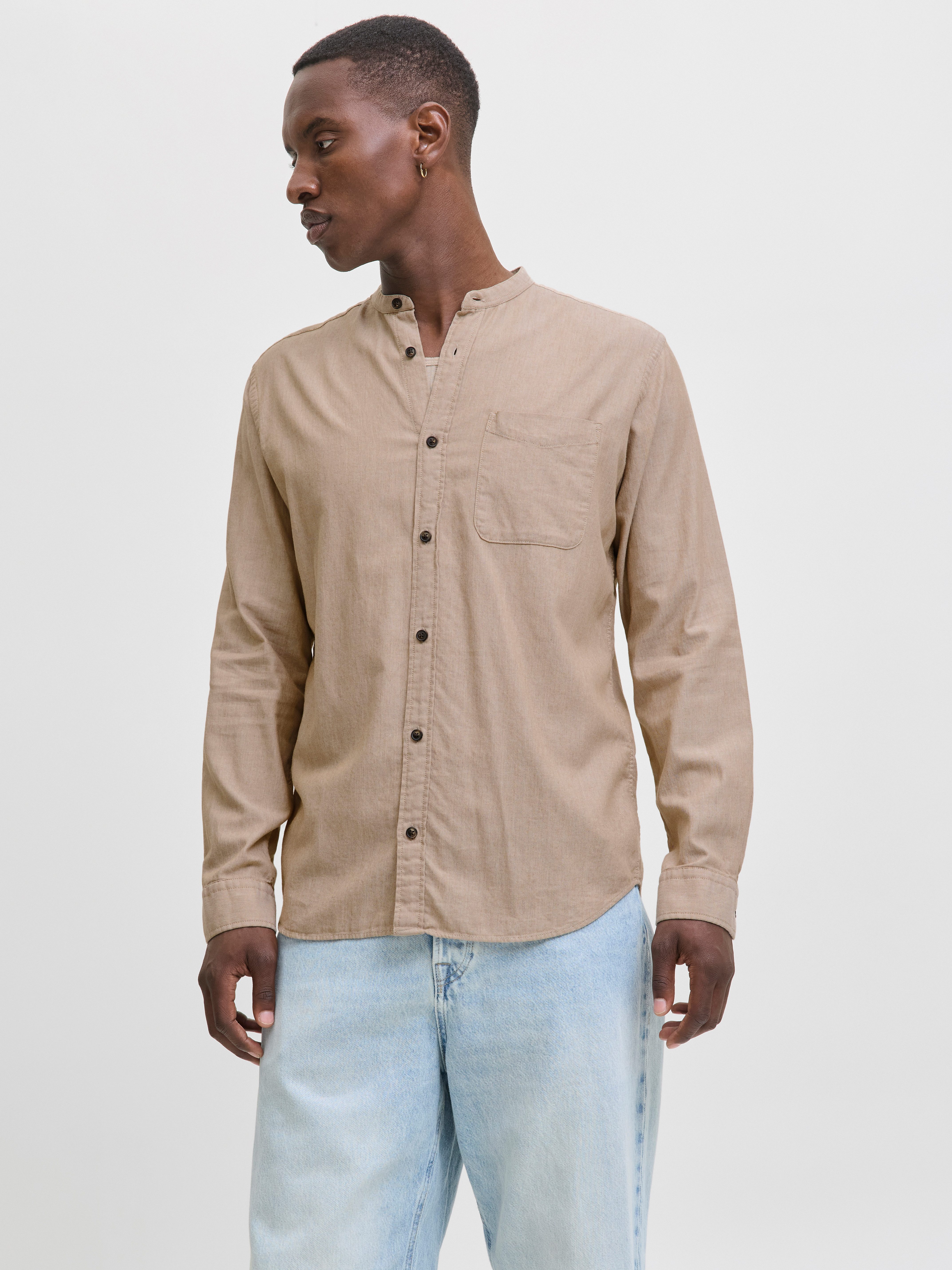Jack & Jones Langarmhemd JJEBAND MELANGE günstig online kaufen