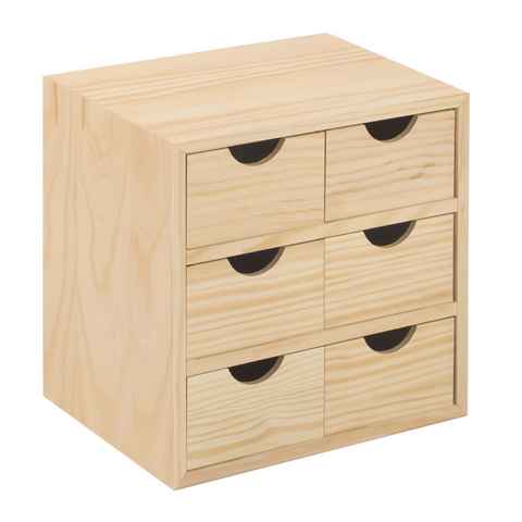 Astigarraga Kit Line Organizer Schubladenblock 28x28x20 cm, Organizer aus Holz, Schubladenelement