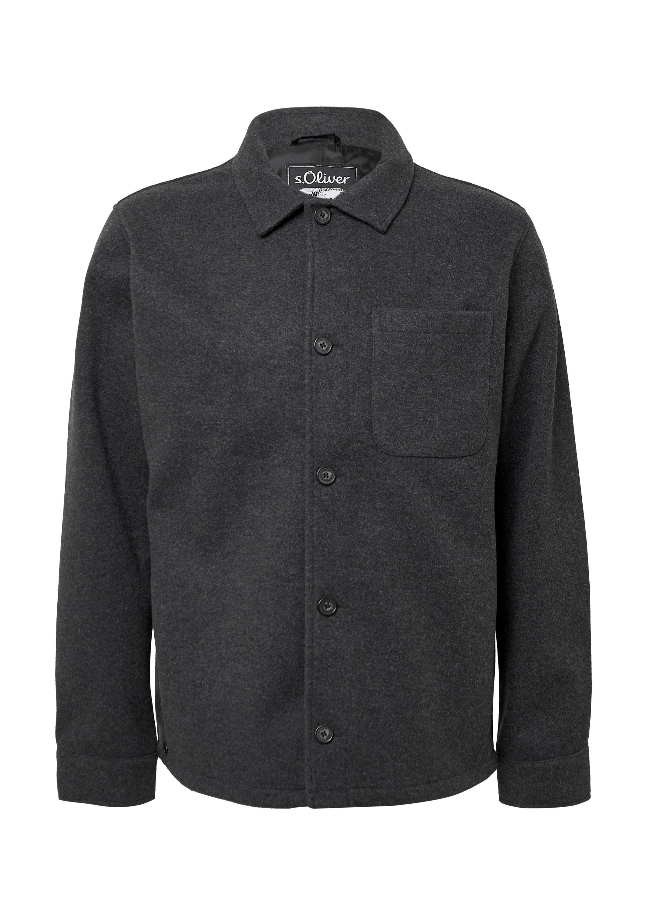 s.Oliver Hemdjacke Outdoor-Jacke Softes Overshirt in Wolloptik günstig online kaufen