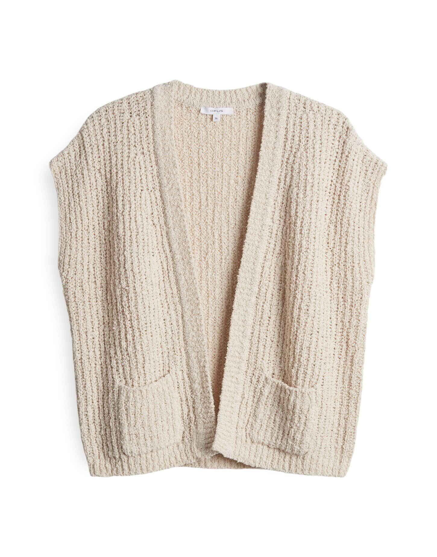 OPUS Cardigan DIMOLA in Bouclé Optik überschnittene Schulter, aufgesetzte T günstig online kaufen