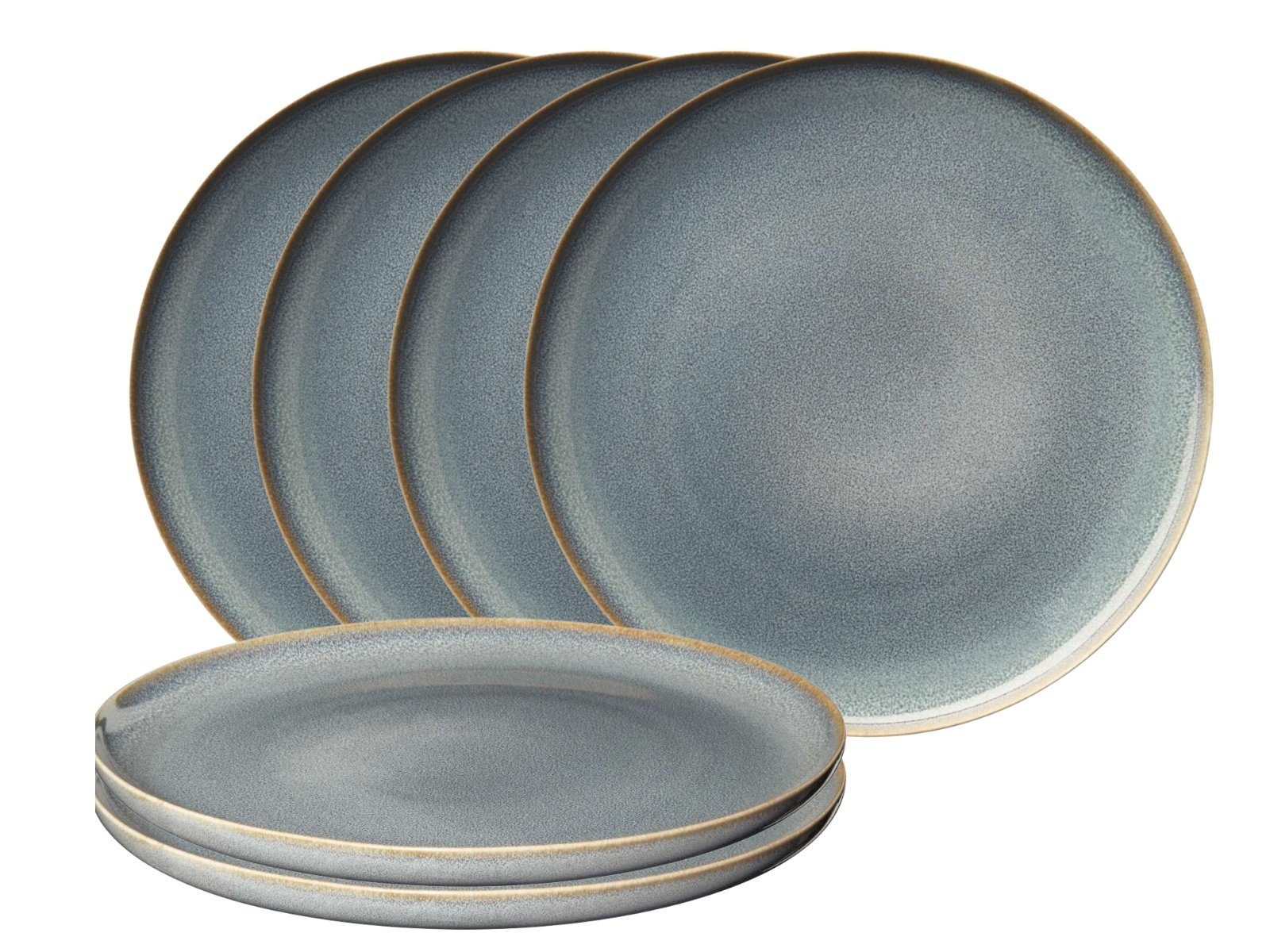 ASA SELECTION Teller-Set SAISONS Dessertteller denim 21 cm Set6, Steinzeug