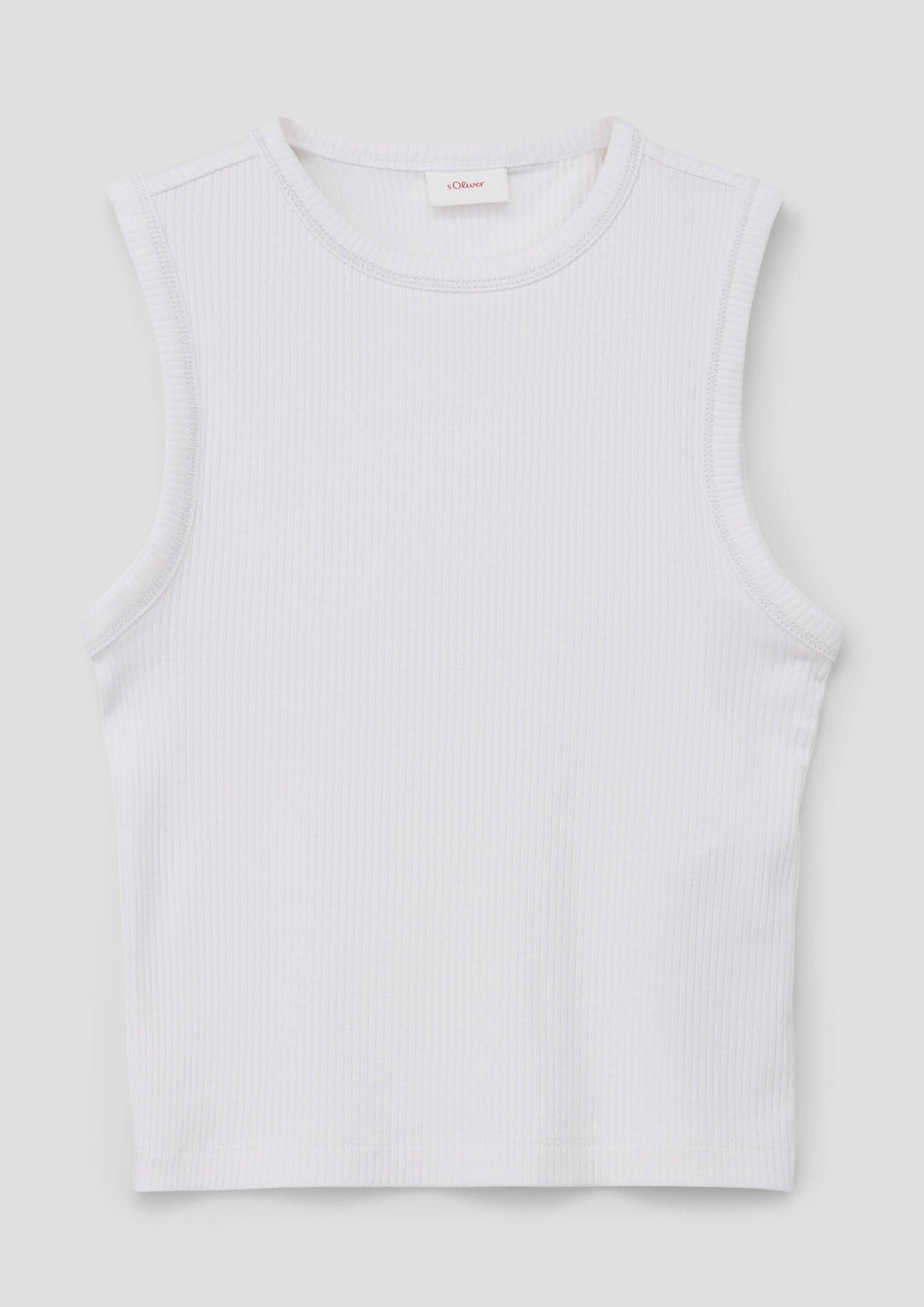 s.Oliver Muskelshirt T-Shirt Kurzes Tanktop aus Viskosestretch