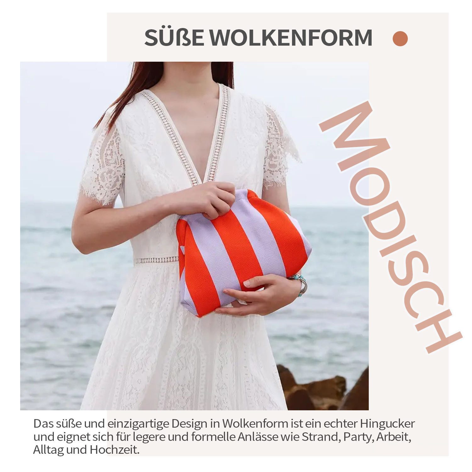 Refttenw Handtasche Damen Clutch,Abendtasche,ELegant Handtasche,29×22×10 cm günstig online kaufen