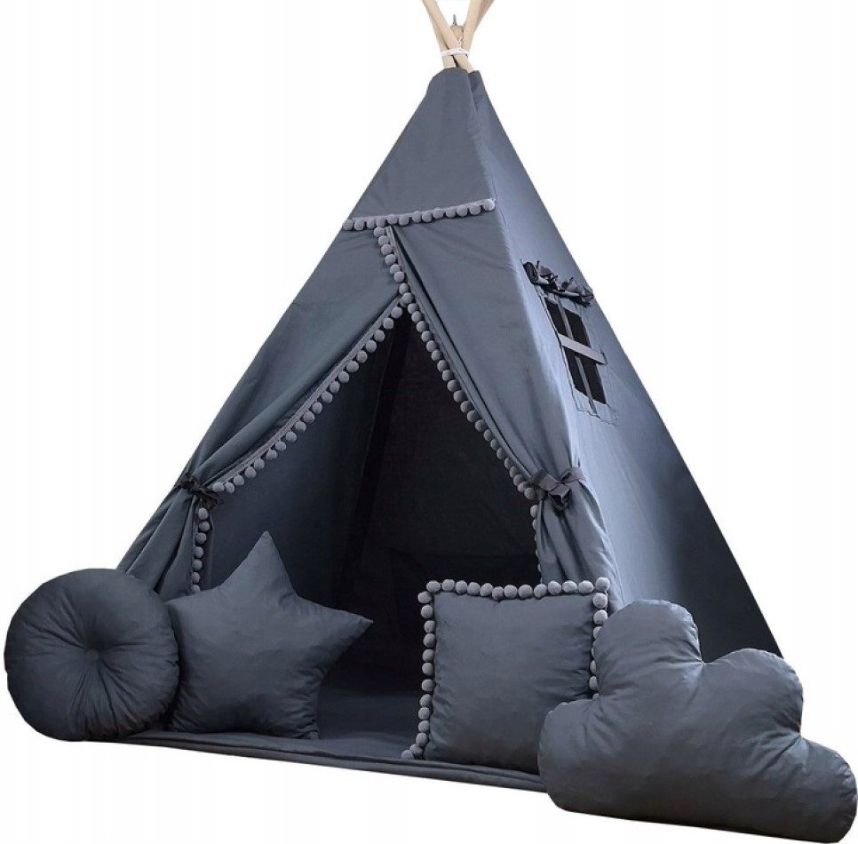 Tipi-Zelt Basic, Kinder Spielzelt, Teepee, Zelt mit Fenster, Tipizelt, Spielset