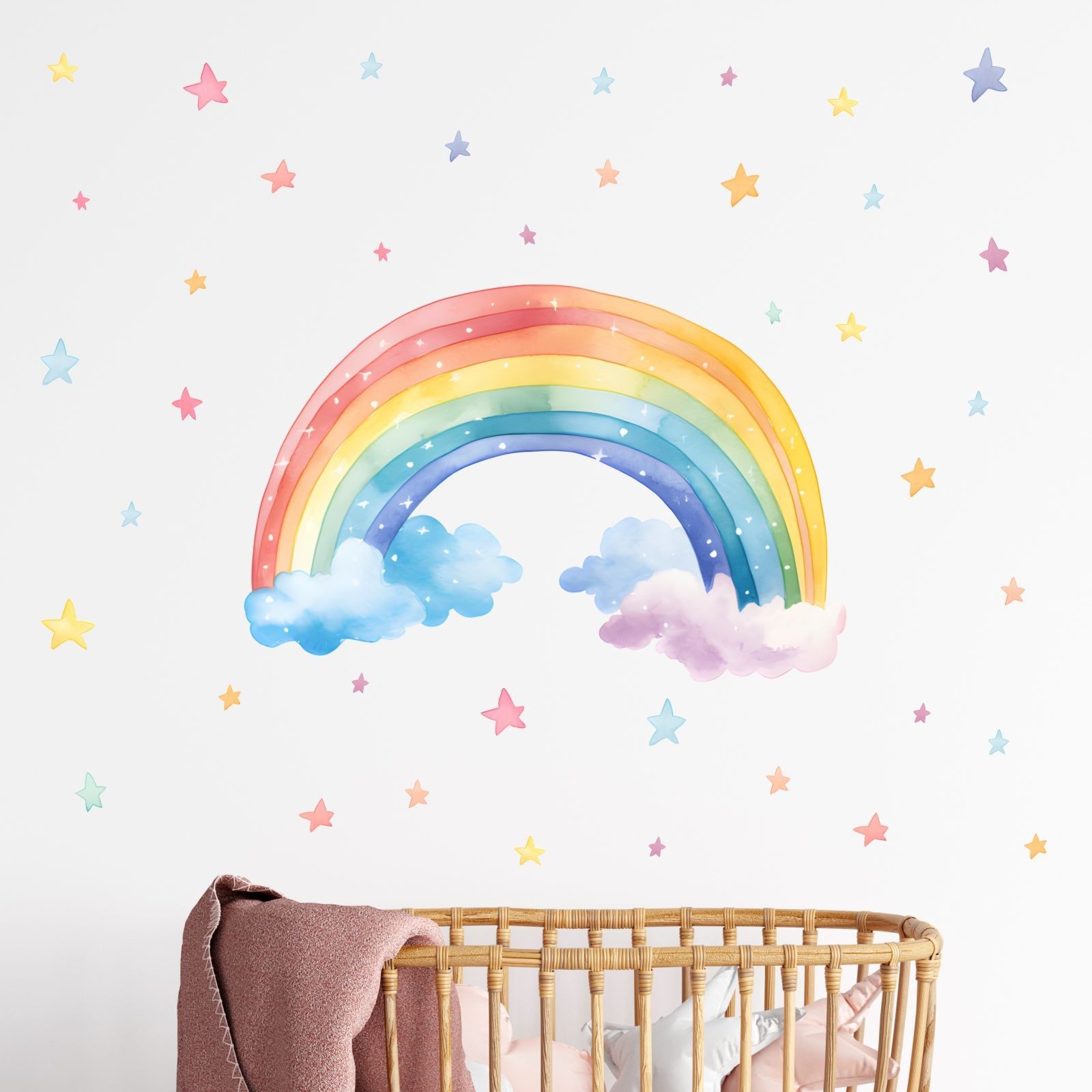 nikima Wandtattoo 251 Wandtattoo Regenbogen bunt - Größe 750 x 420 mm (PVC- günstig online kaufen
