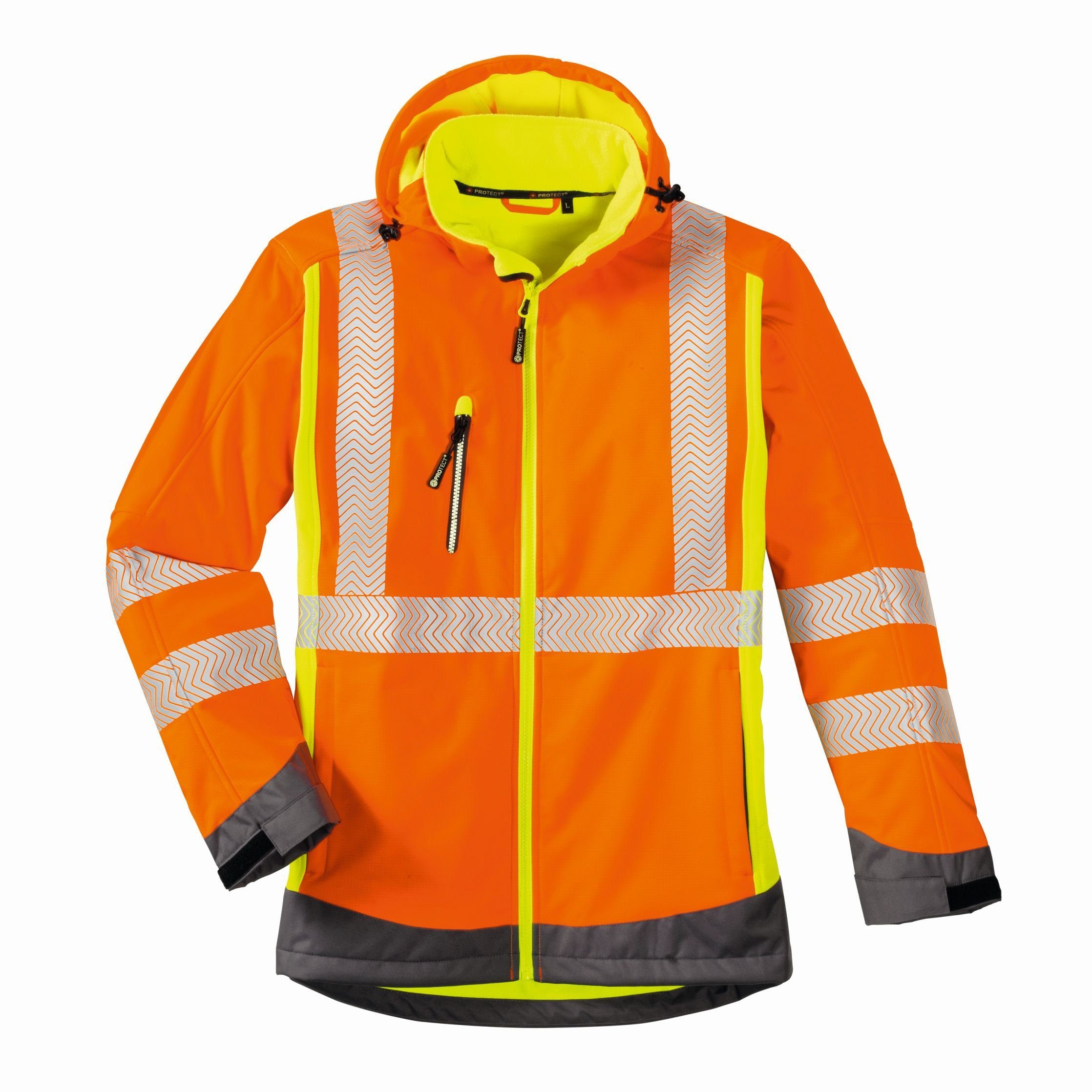 4PROTECT Warnschutz-Shirt Warn-Wetterschutz-Softshell-Jacke Houston