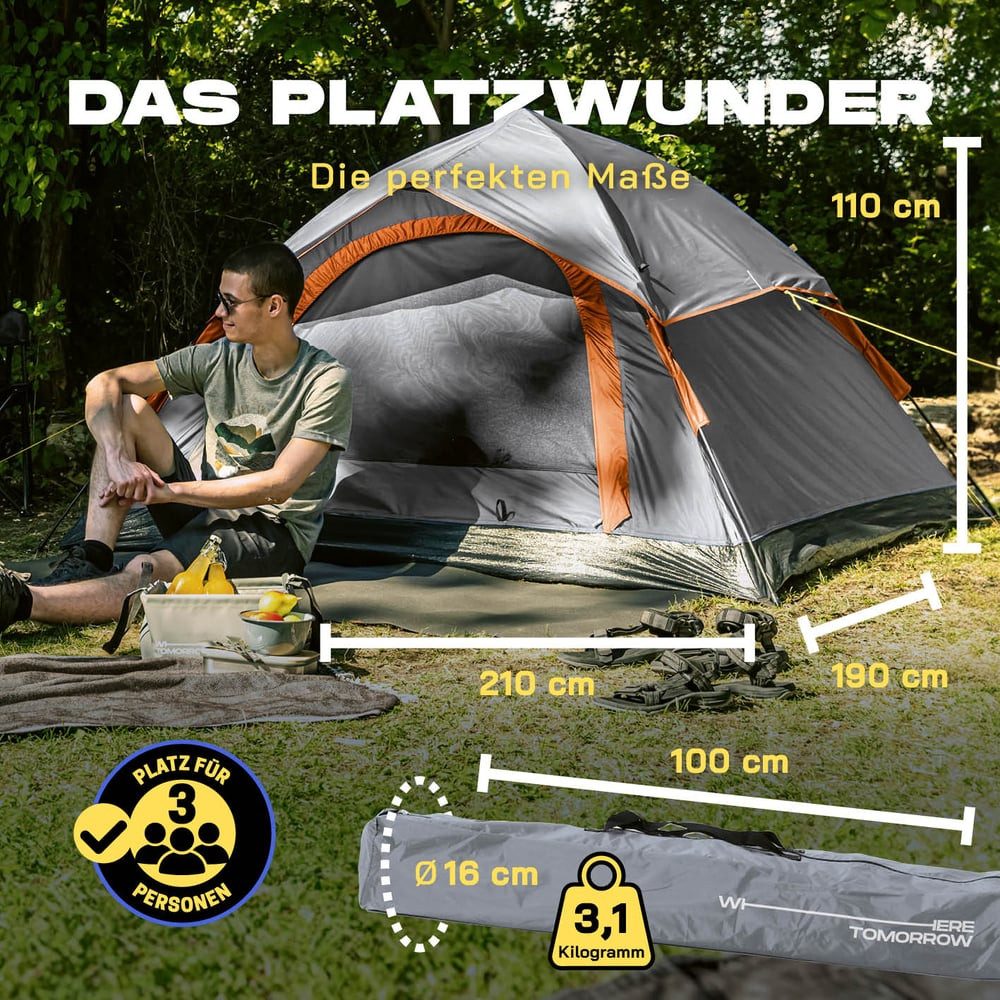 Lumaland Kuppelzelt Wurfzelt Zelt für 3 günstig online kaufen
