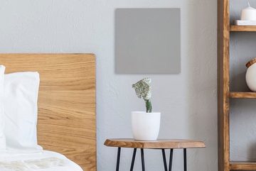 OneMillionCanvasses® Leinwandbild Metalldruck - Grau, (1 St), Leinwand Bilder für Wohnzimmer Schlafzimmer