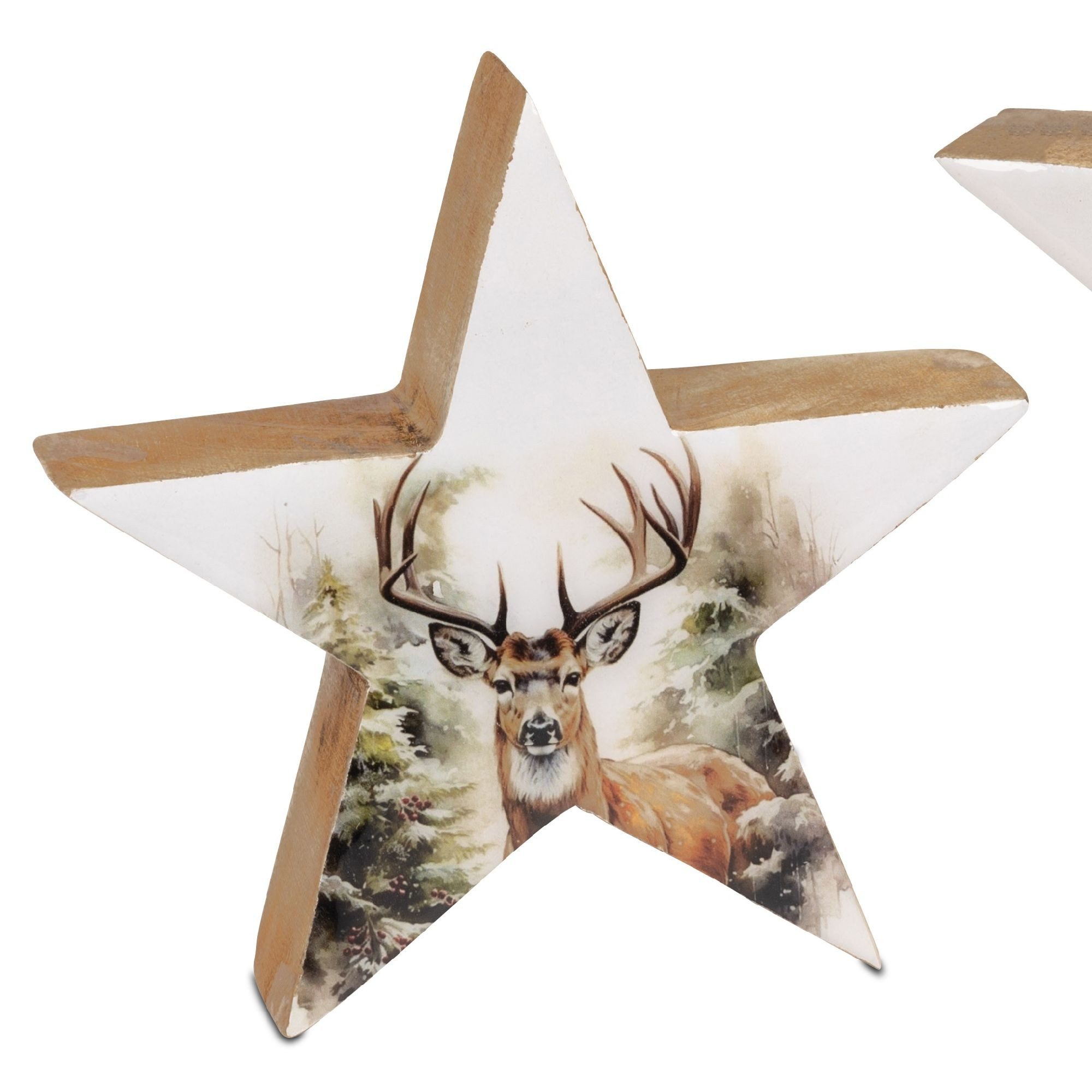 formano Skulptur Alu Mangoholz, Höhe: 14cm, Farbe: Natur, Motiv: Hirsch