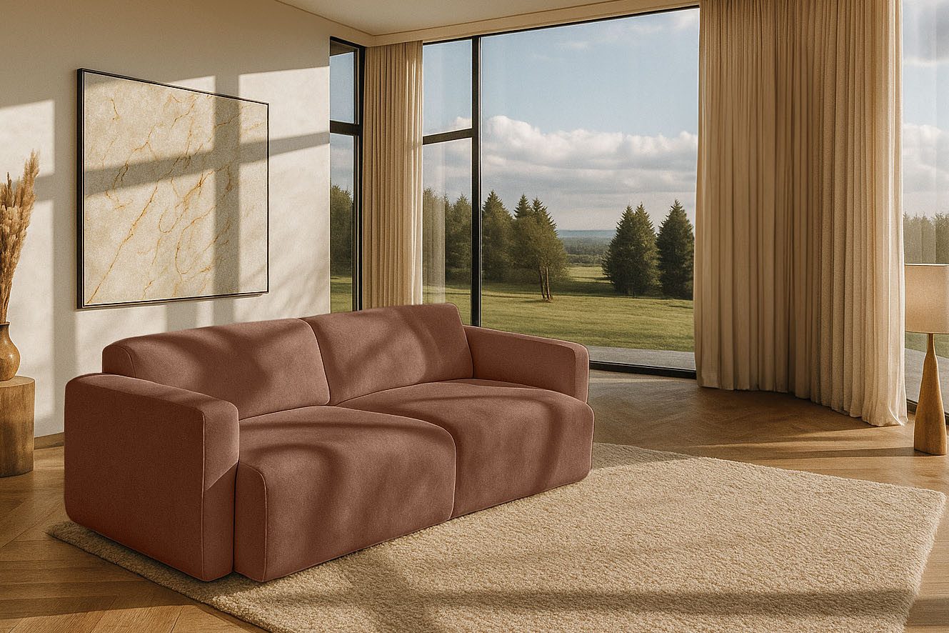 Home affaire 3-Sitzer Myrland, Breite 230 cm, Chenille, Easy Clean Stoff, mit Kaltschaum