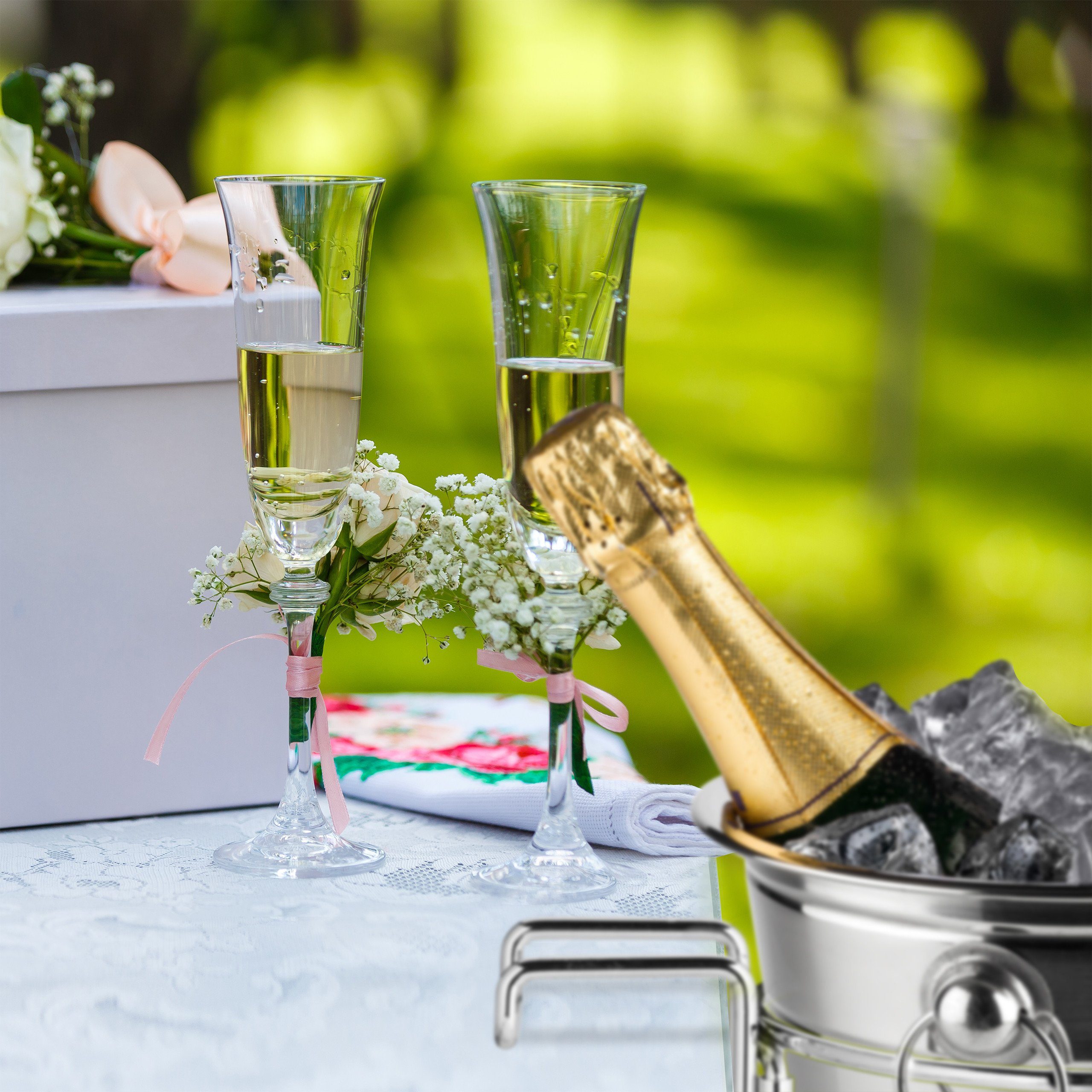 relaxdays Sektkühler Sektkühlerhalter für den Tisch – Bild 5 von 5