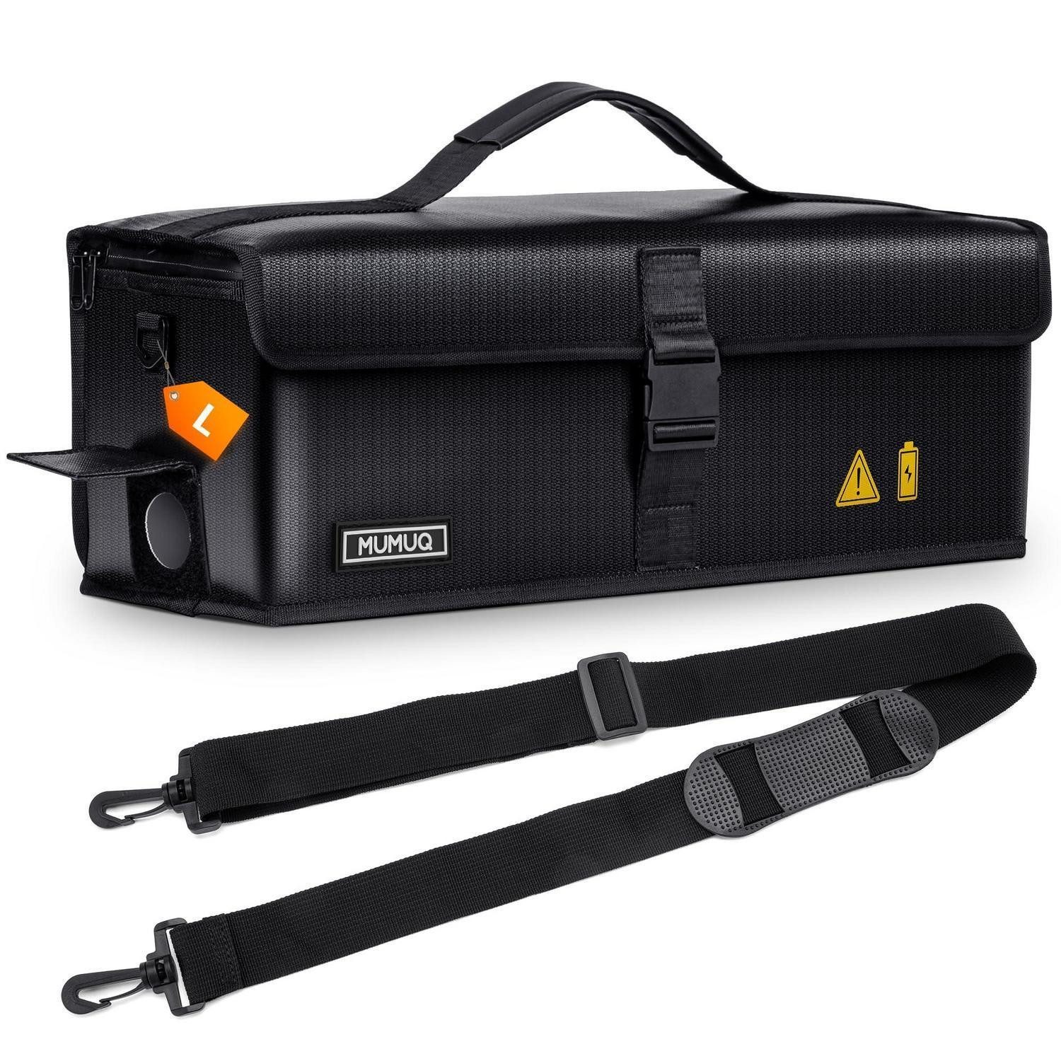 LuxusKollektion Akku-Schutzhülle Ebike Akku Tasche feuerfest 1400C Lipo Batterie L 49 x 15 x 15 cm