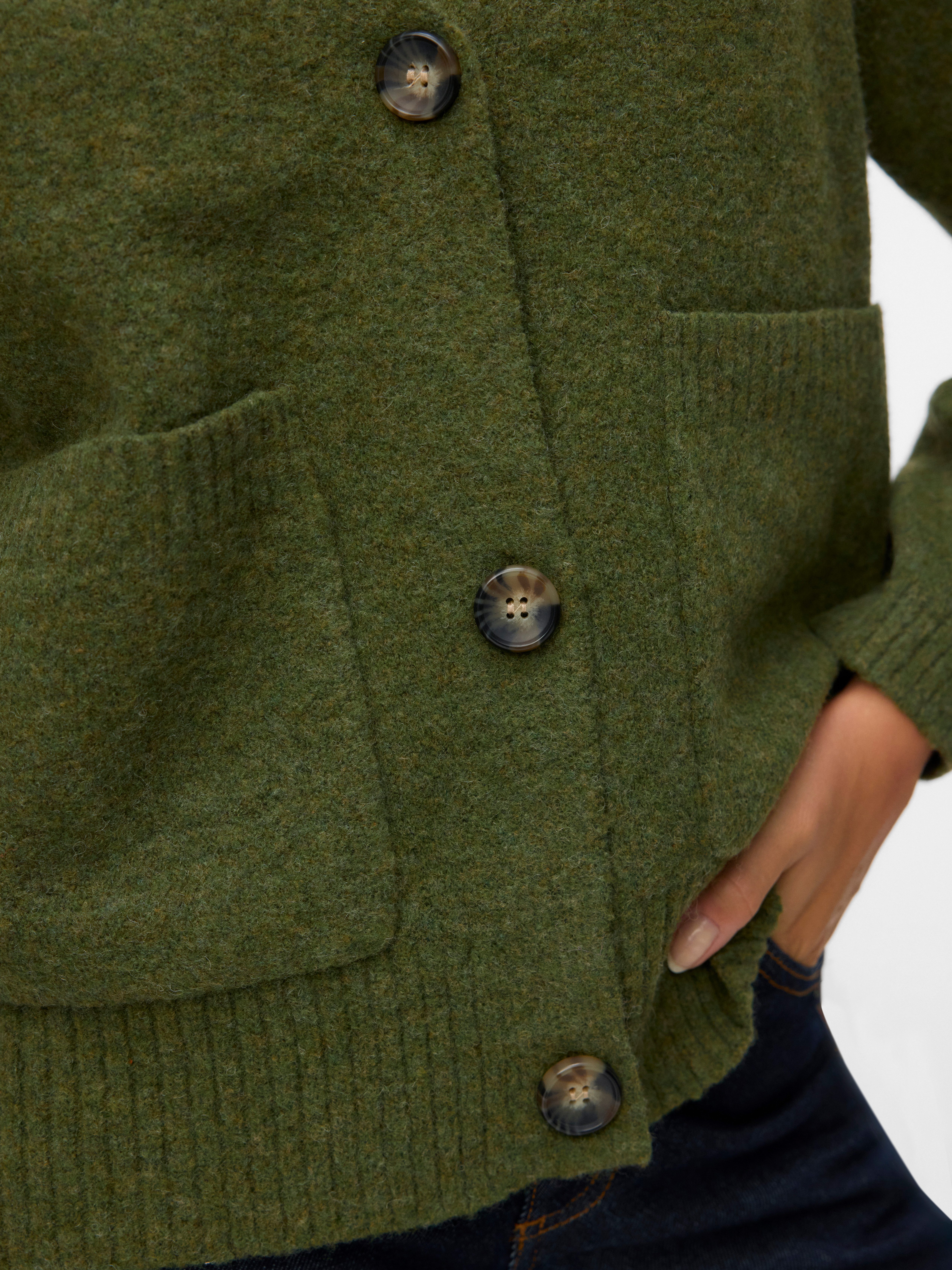 Vero Moda Strickjacke VMBOOM LS V-NECK BUTTON CARDIGAN GA NOOS