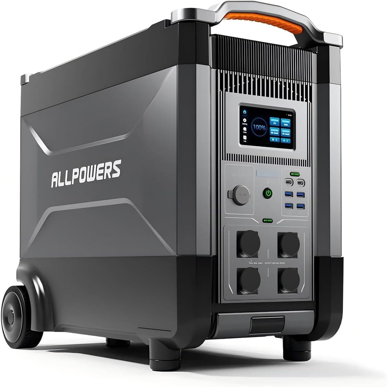 ALLPOWERS Powerstation LiFePO4 4000W 3456Wh Solargenerator mit USV-Funktion Powerstation ALLPOWERS R4000 Plus LiFePO4 Powerstation 3456Wh 4000W (230 V V), 4000W Leistung 6000W Spitze